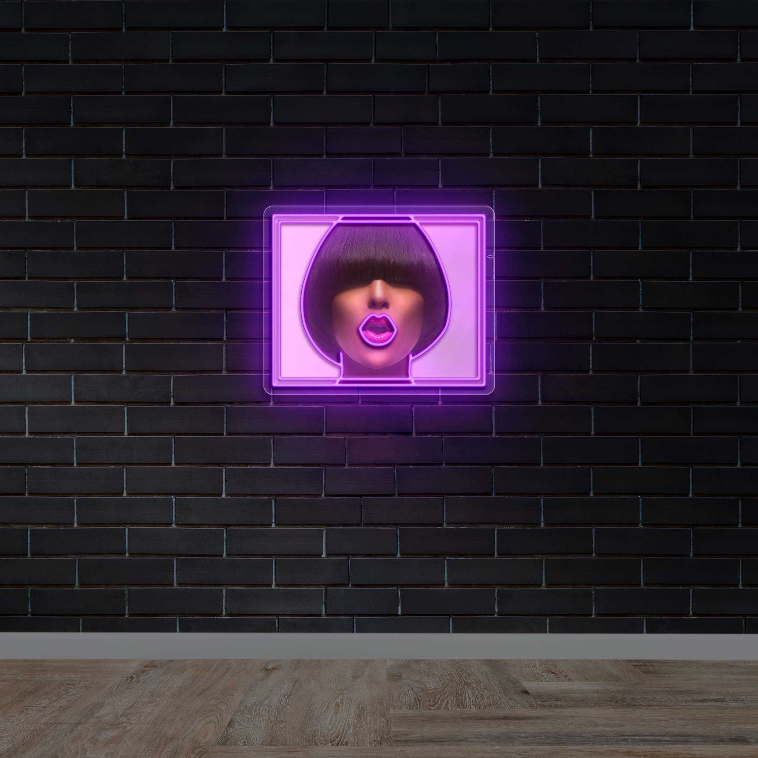Full Bangs - Premium Neon Artwork