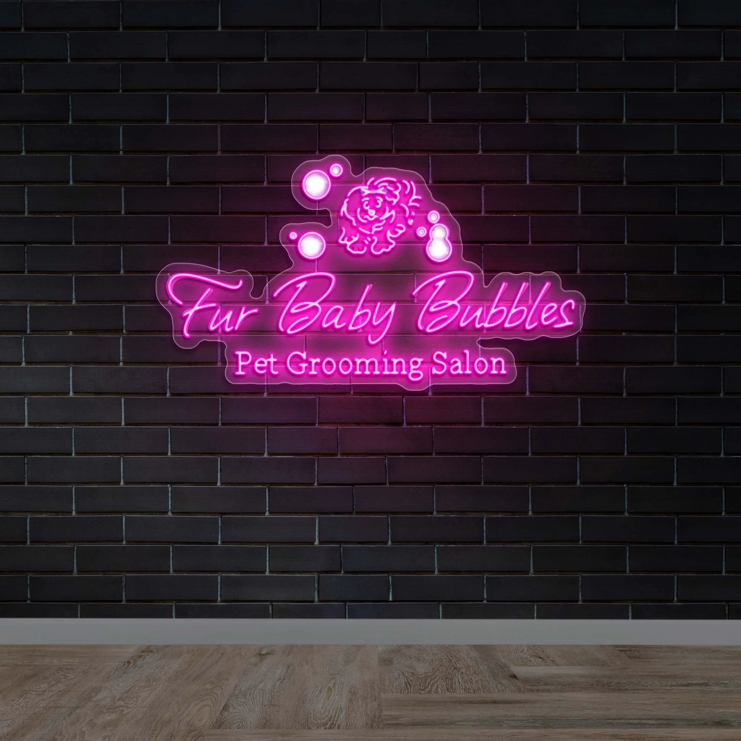 Fur Baby Bubbles - Premium Neon Artwork