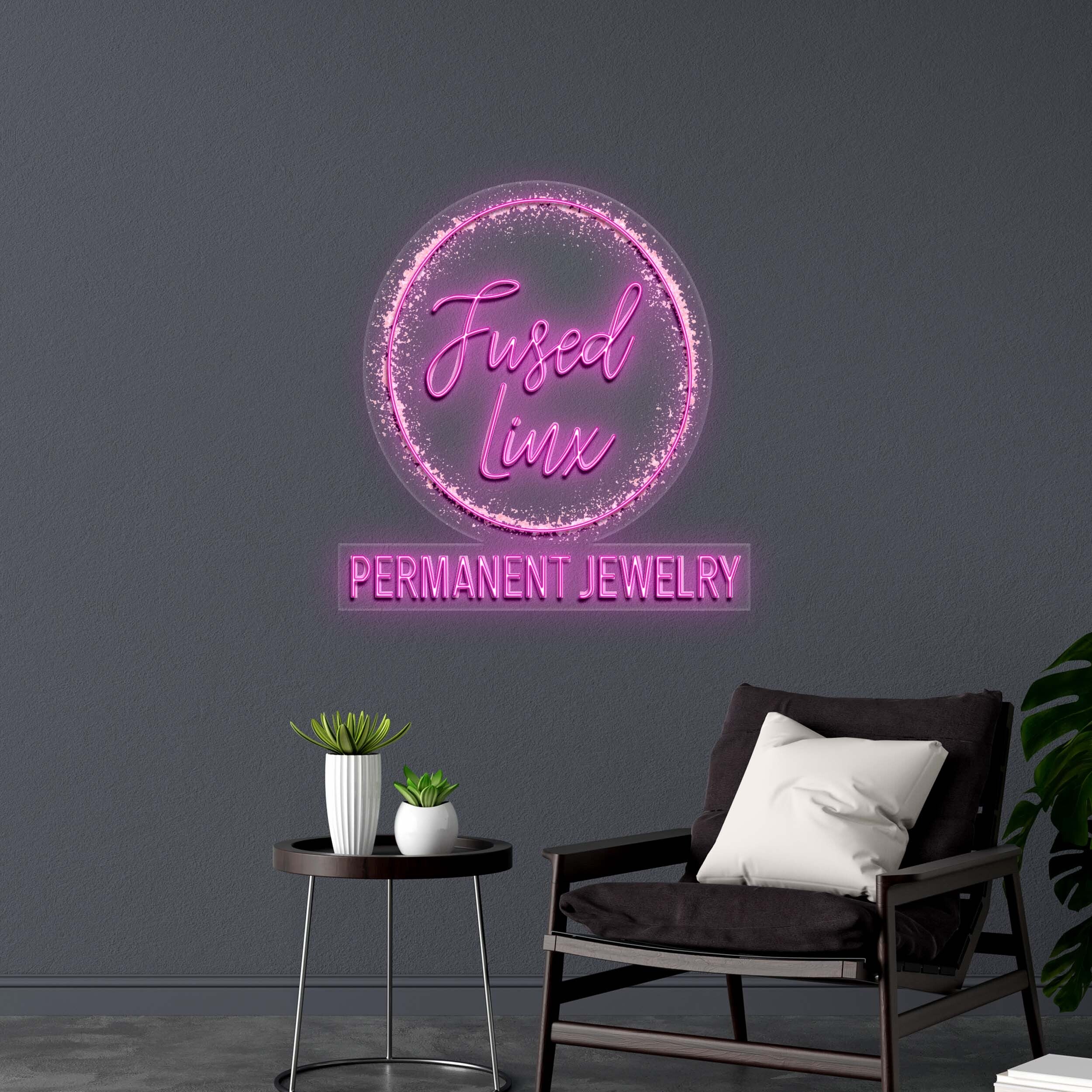 Fused Linx PERMANENT JEWELRY - Premium Neon Artwork