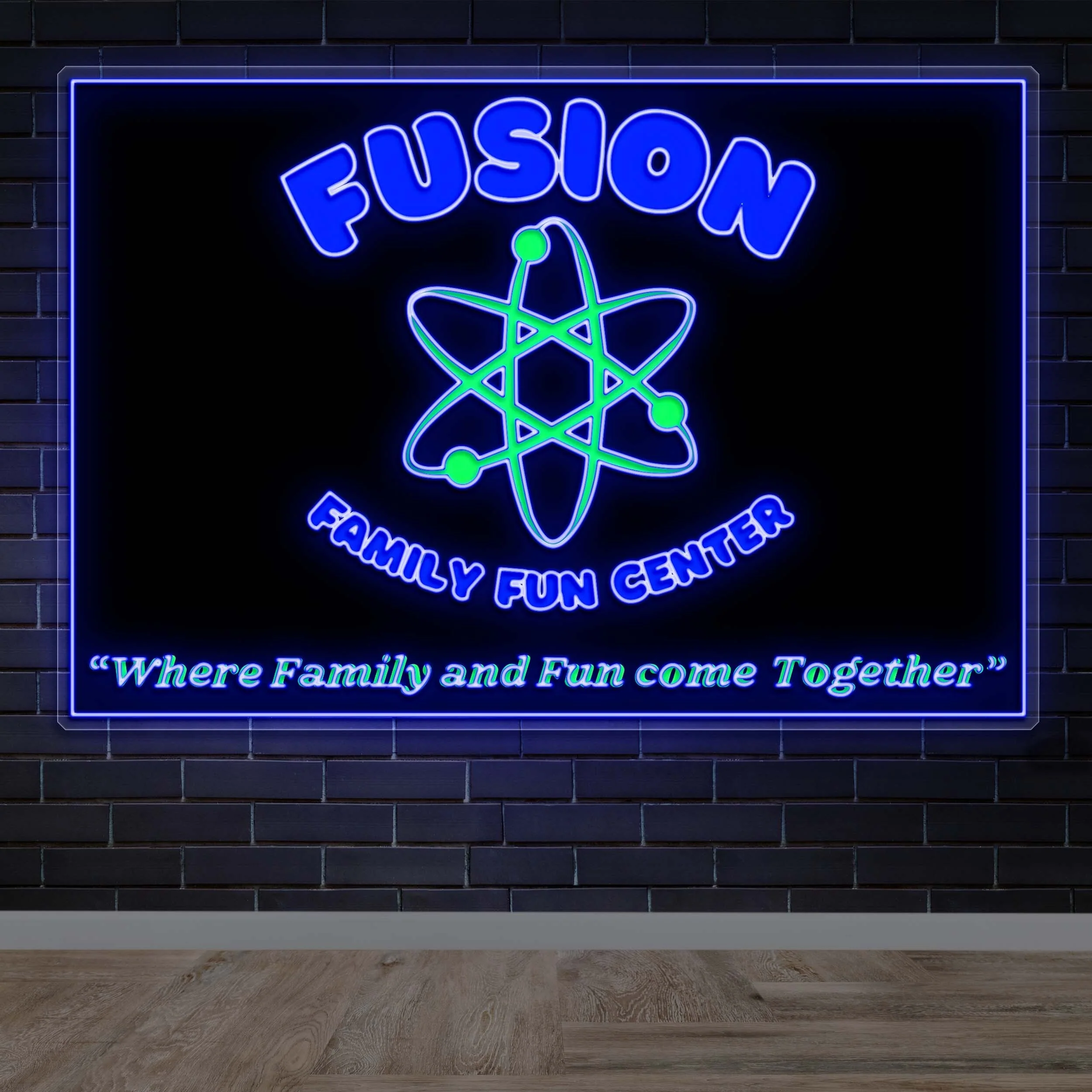 FUSION FAMILY FUN CENTER - Premium Neon Artwork