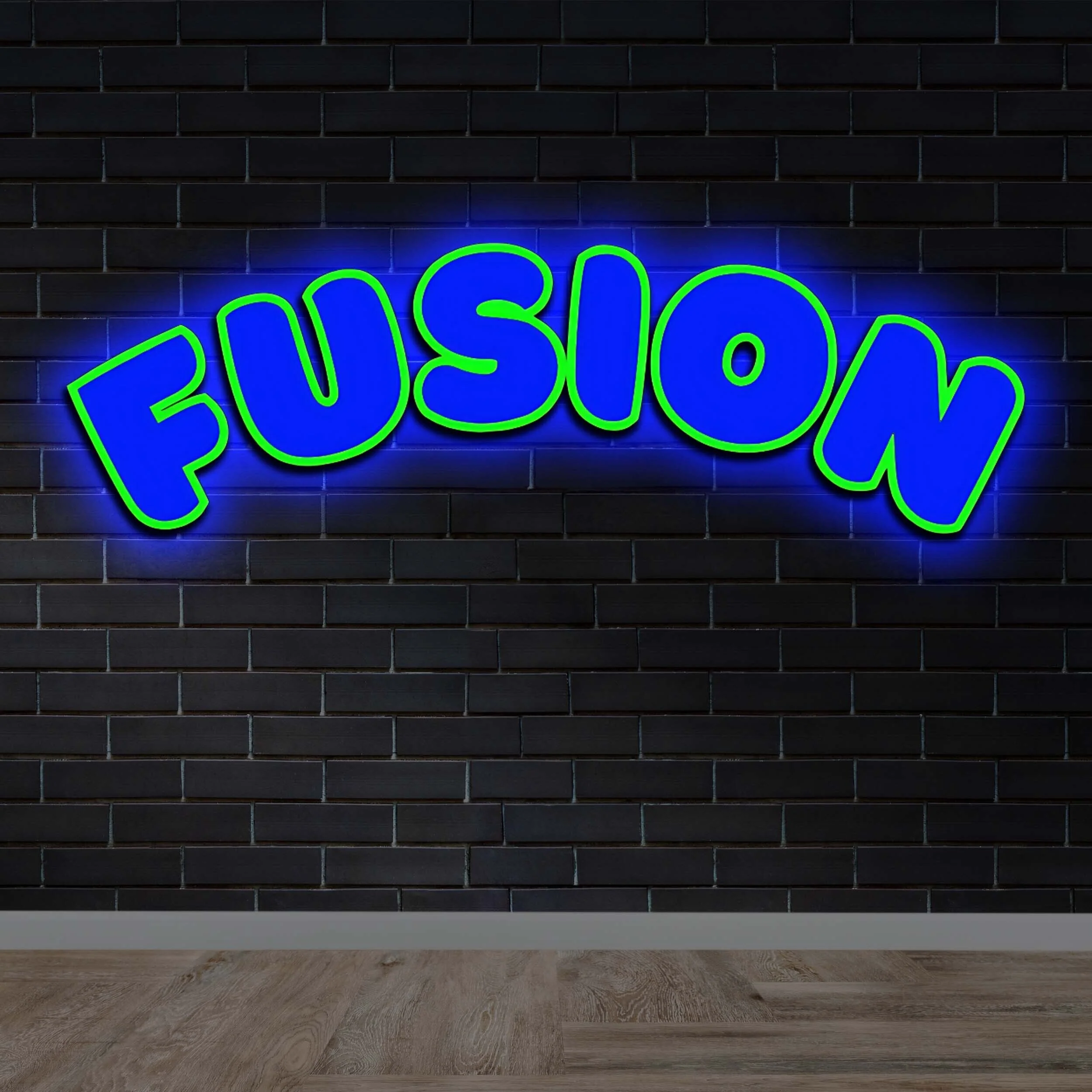 FUSION text only - Premium Neon Artwork