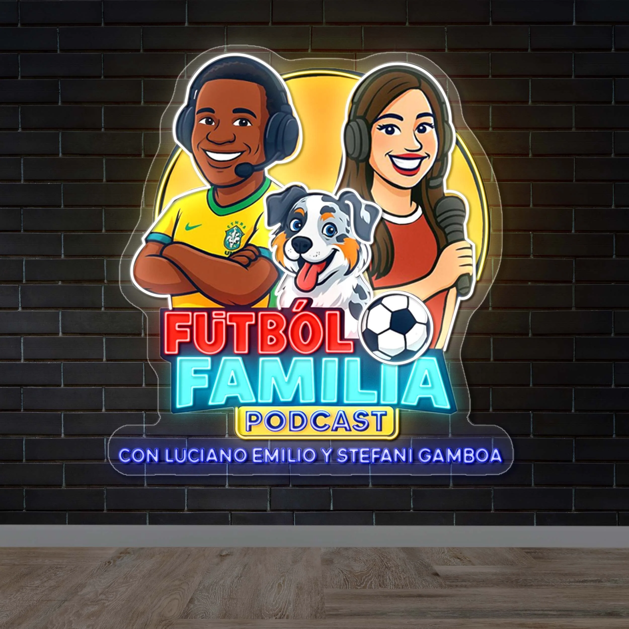 FUTBOL FAMILIA PODCAST - Premium Neon Artwork