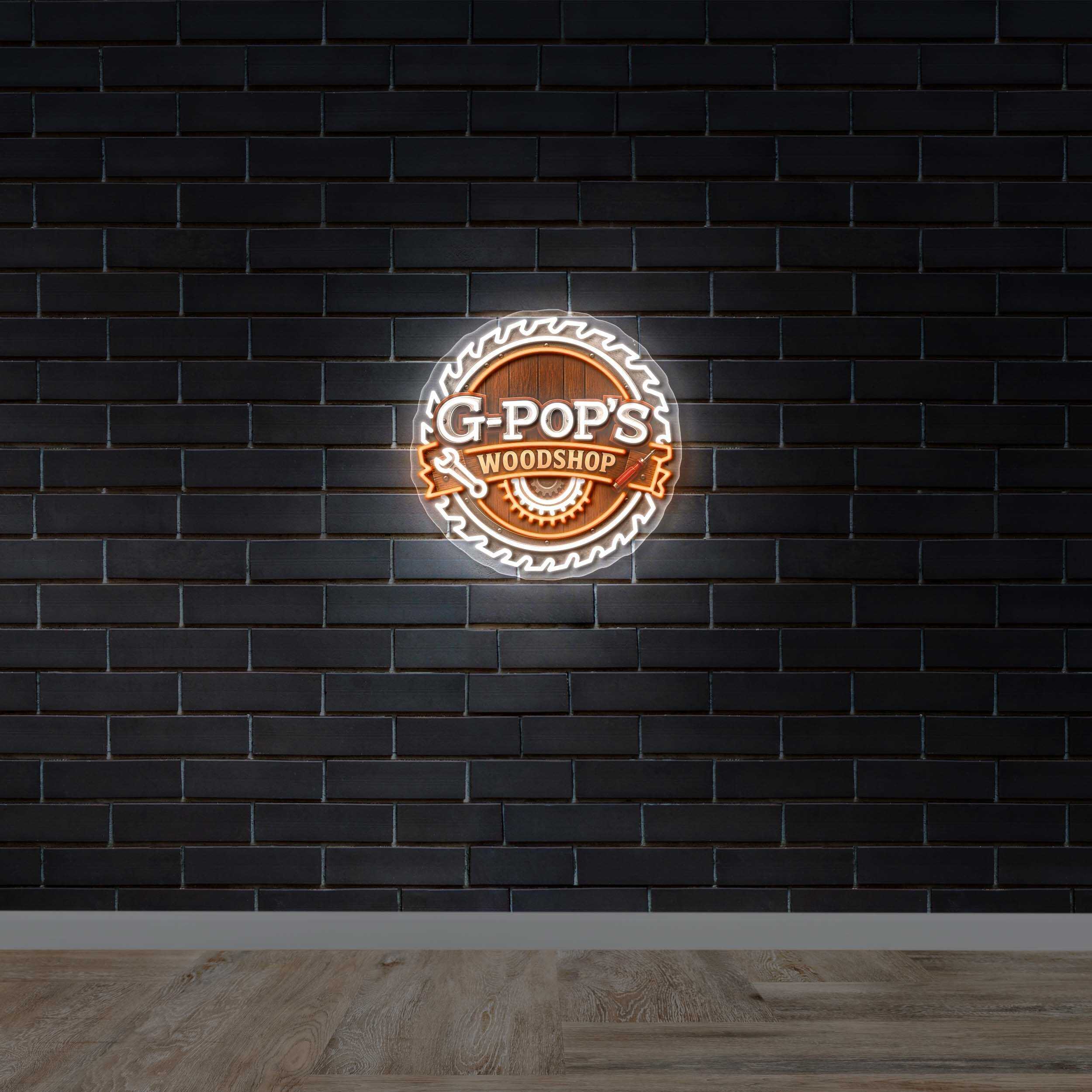 G-POPS Woodshop - Premium Neon Artwork