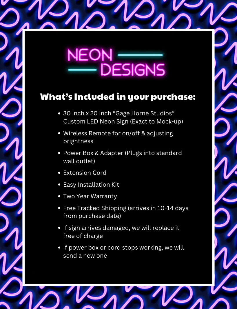 Gage Horne Studios - Premium Neon Artwork - Image 2