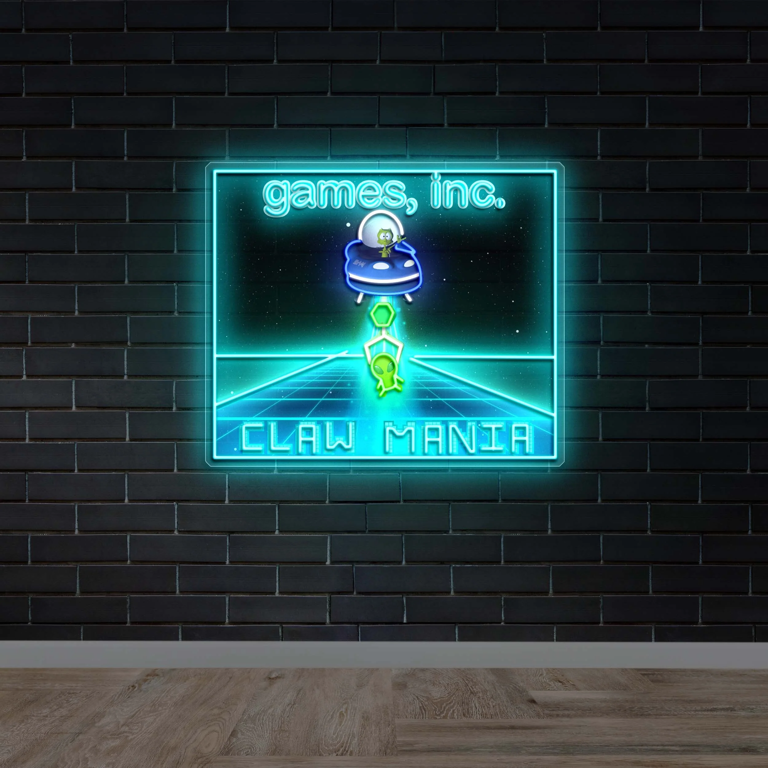 Games, Inc Claw Mania - Premium Neon Artwork