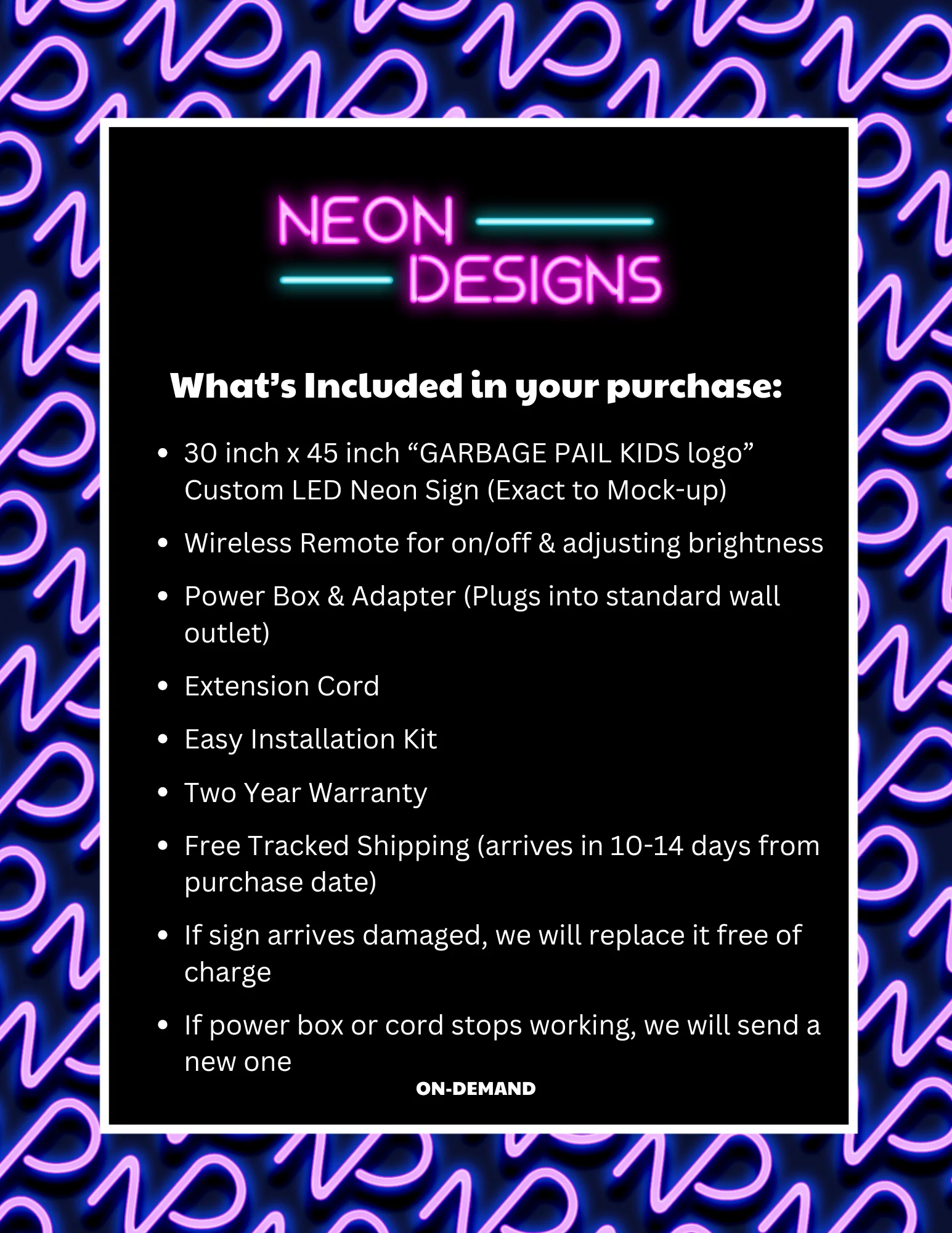 GARBAGE PAIL KIDS logo - Premium Neon Artwork - Image 2