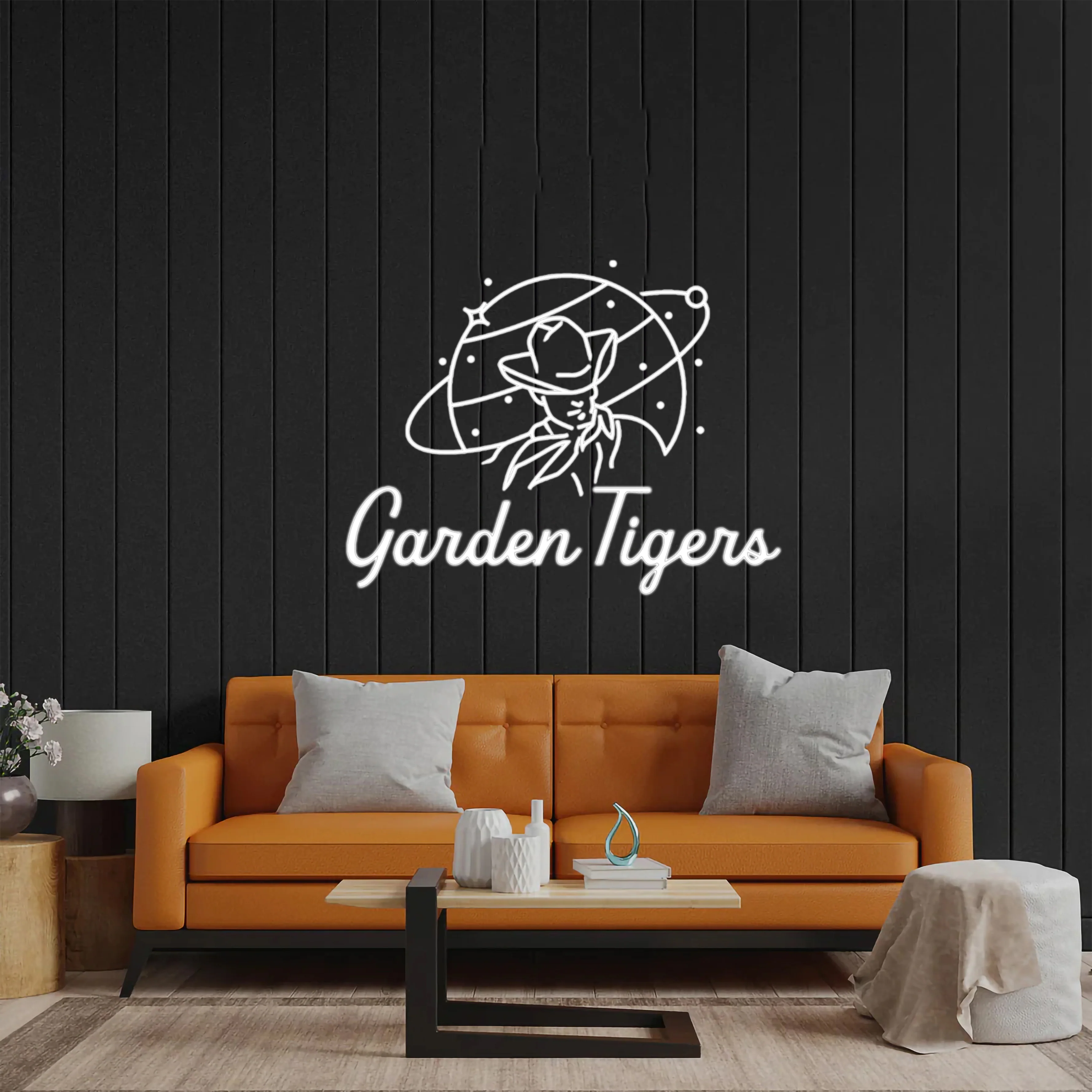 Garden Tigers - Premium Neon Artwork