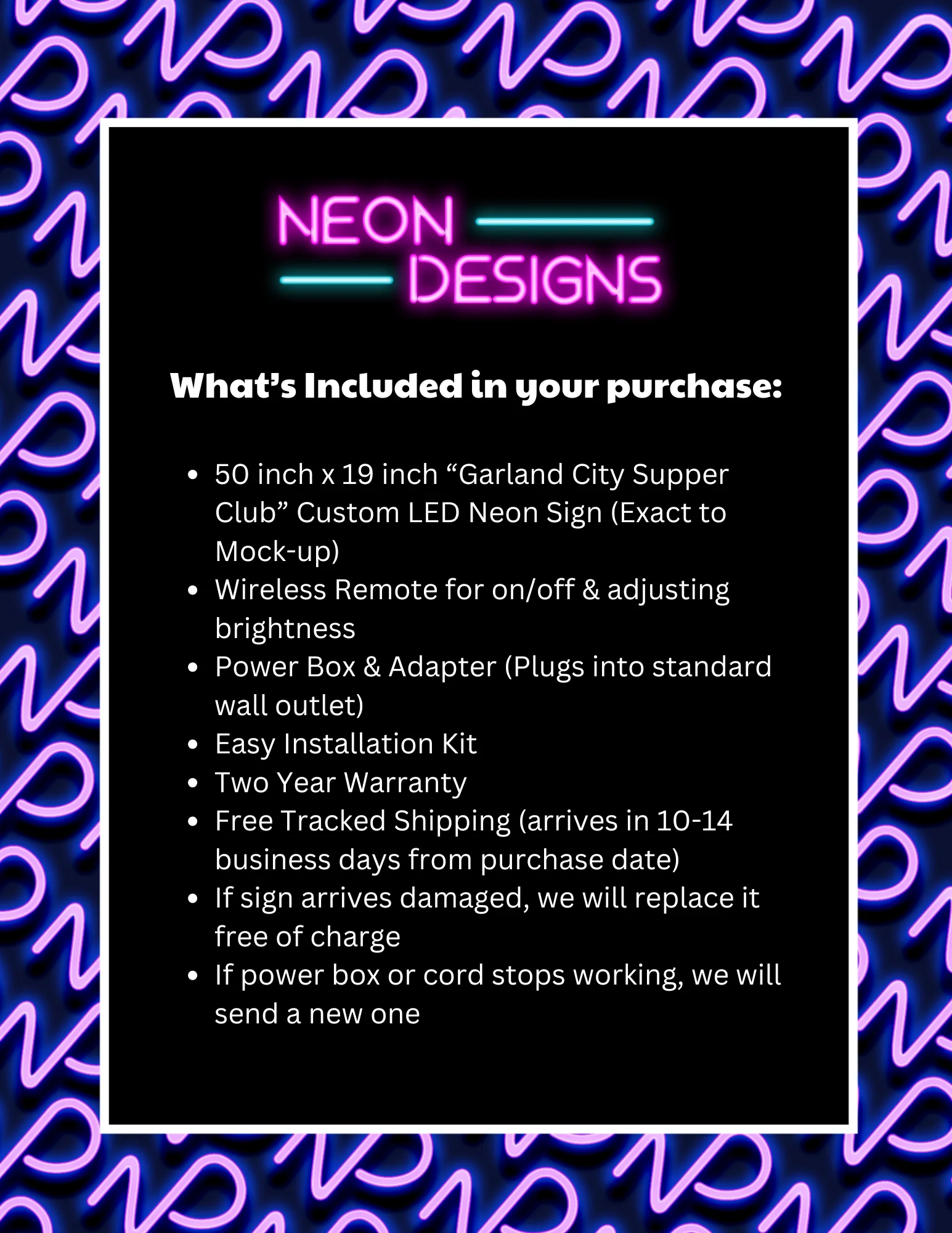 Garland City Supper Club - Premium Neon Artwork - Image 2