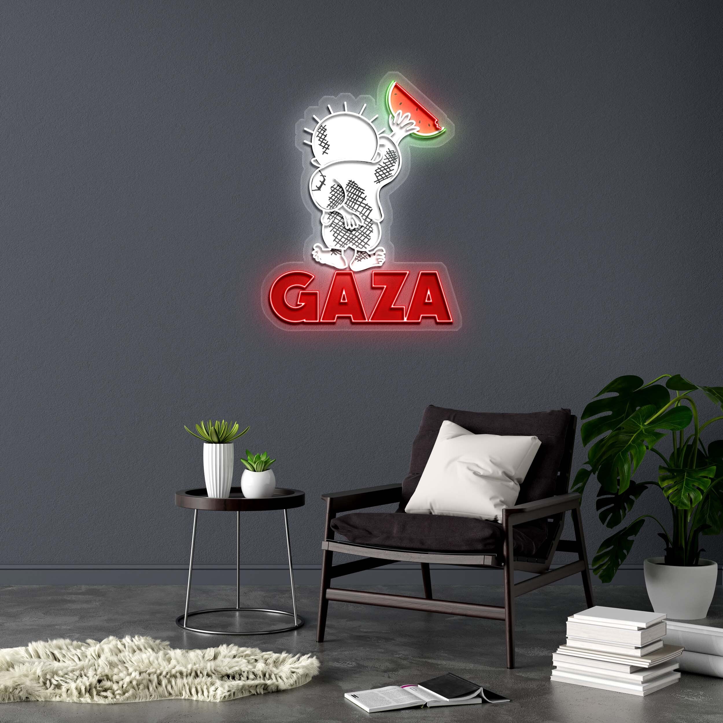 GAZA - Premium Neon Artwork