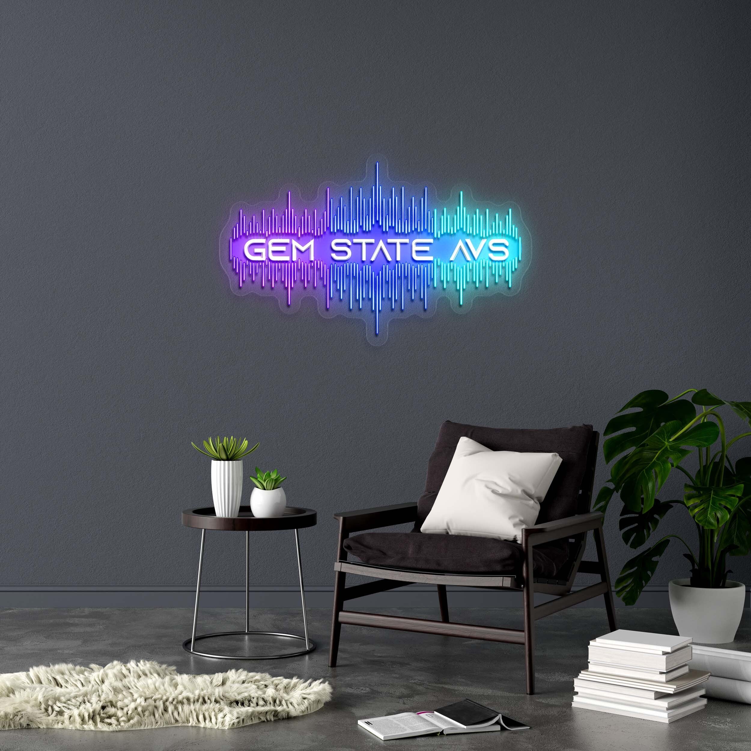 GEM STATE AVS - Premium Neon Artwork