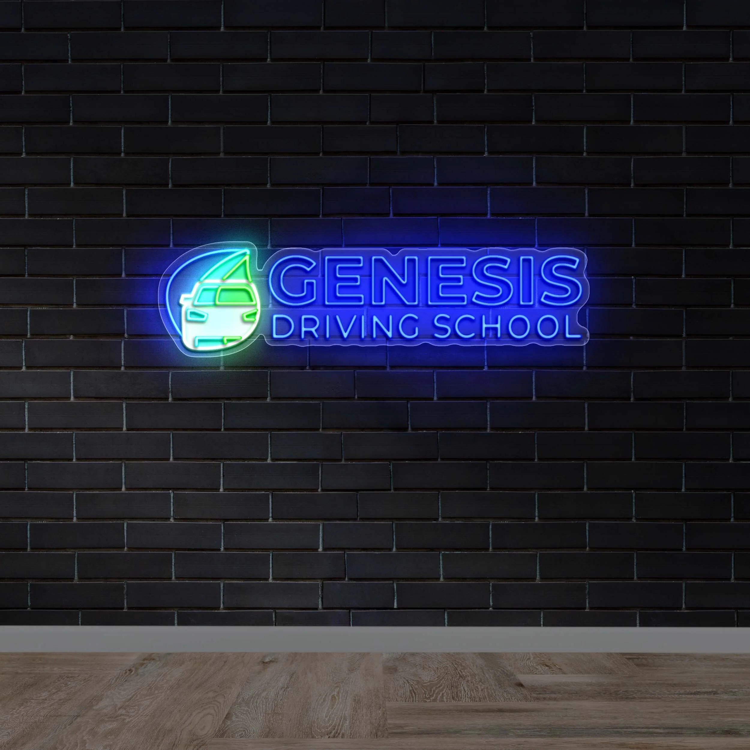 Genesis Driving School - Premium Neon Artwork