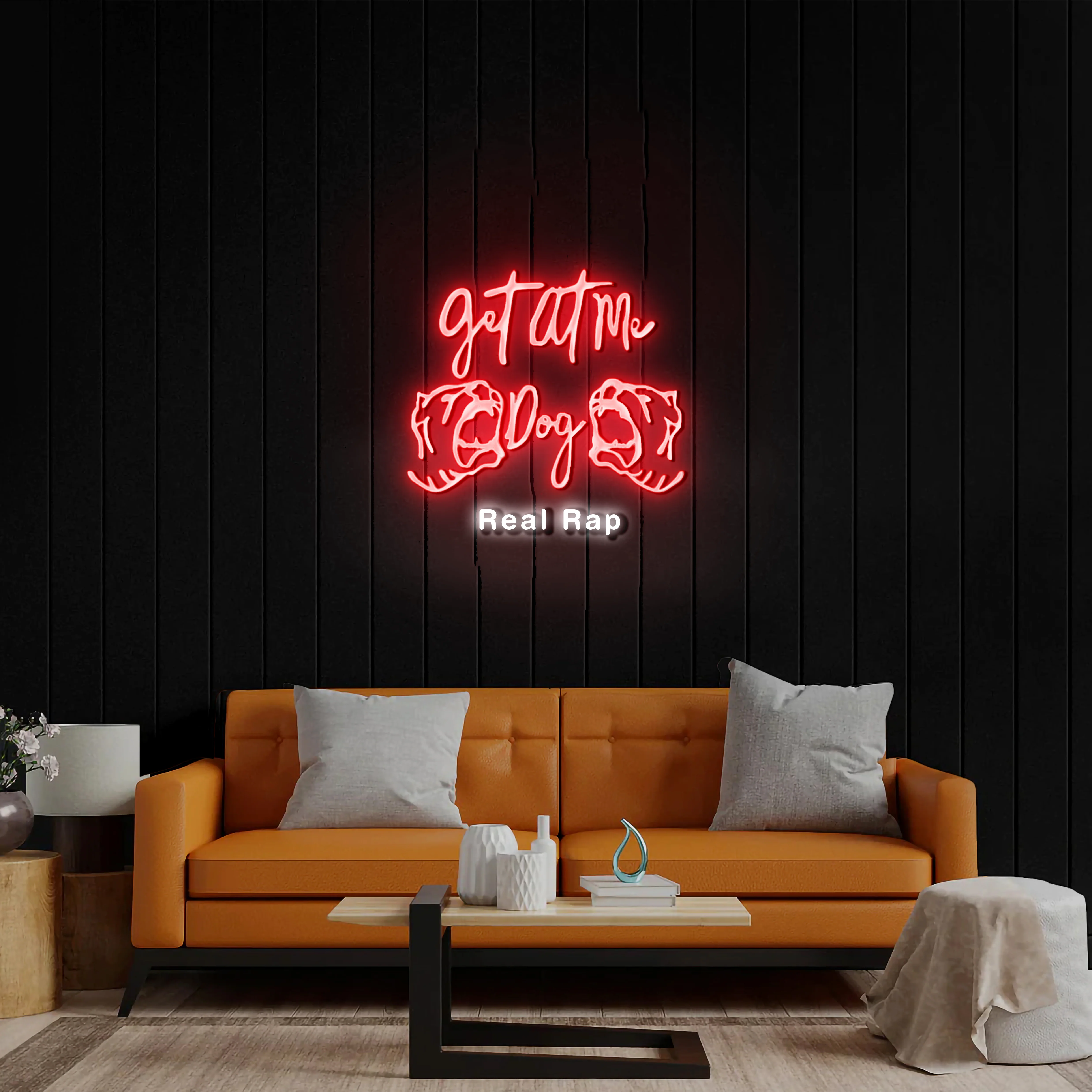 get at me dog - Premium Neon Artwork