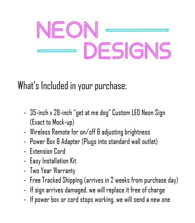 get at me dog - Premium Neon Artwork - Image 2