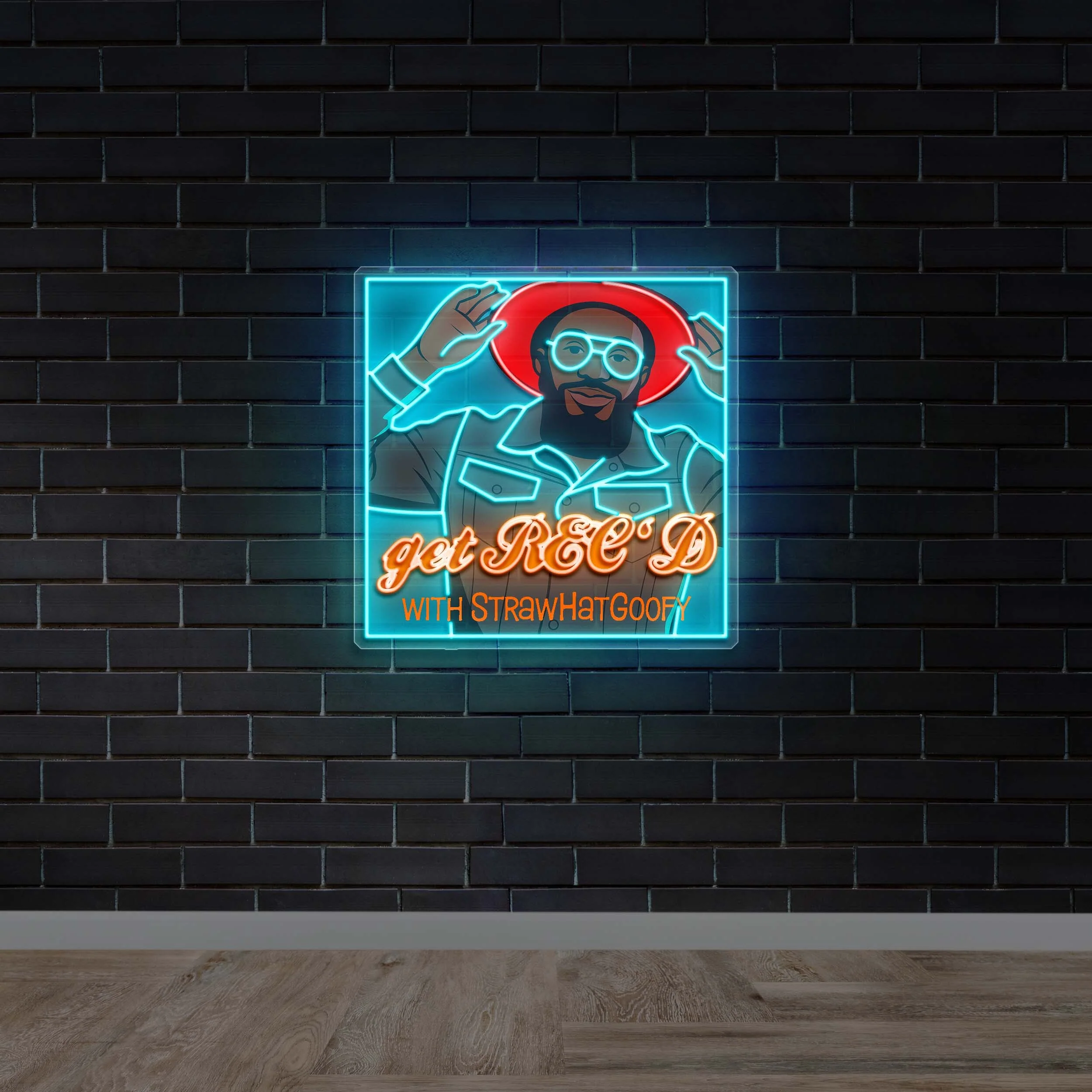 get REC’D with Straw Hat Goofy | 2nd Version - Premium Neon Artwork