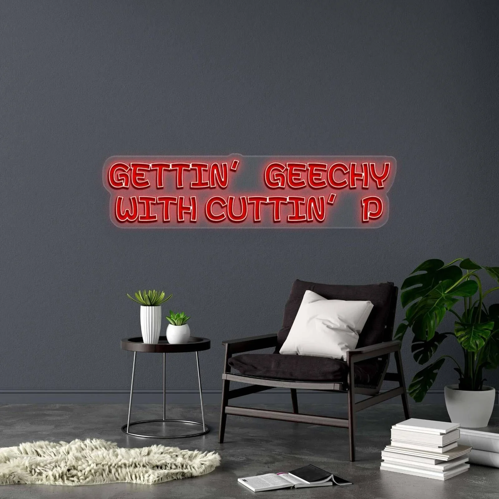 GETTIN' GEECHY WITH CUTTIN' P - Premium Neon Artwork
