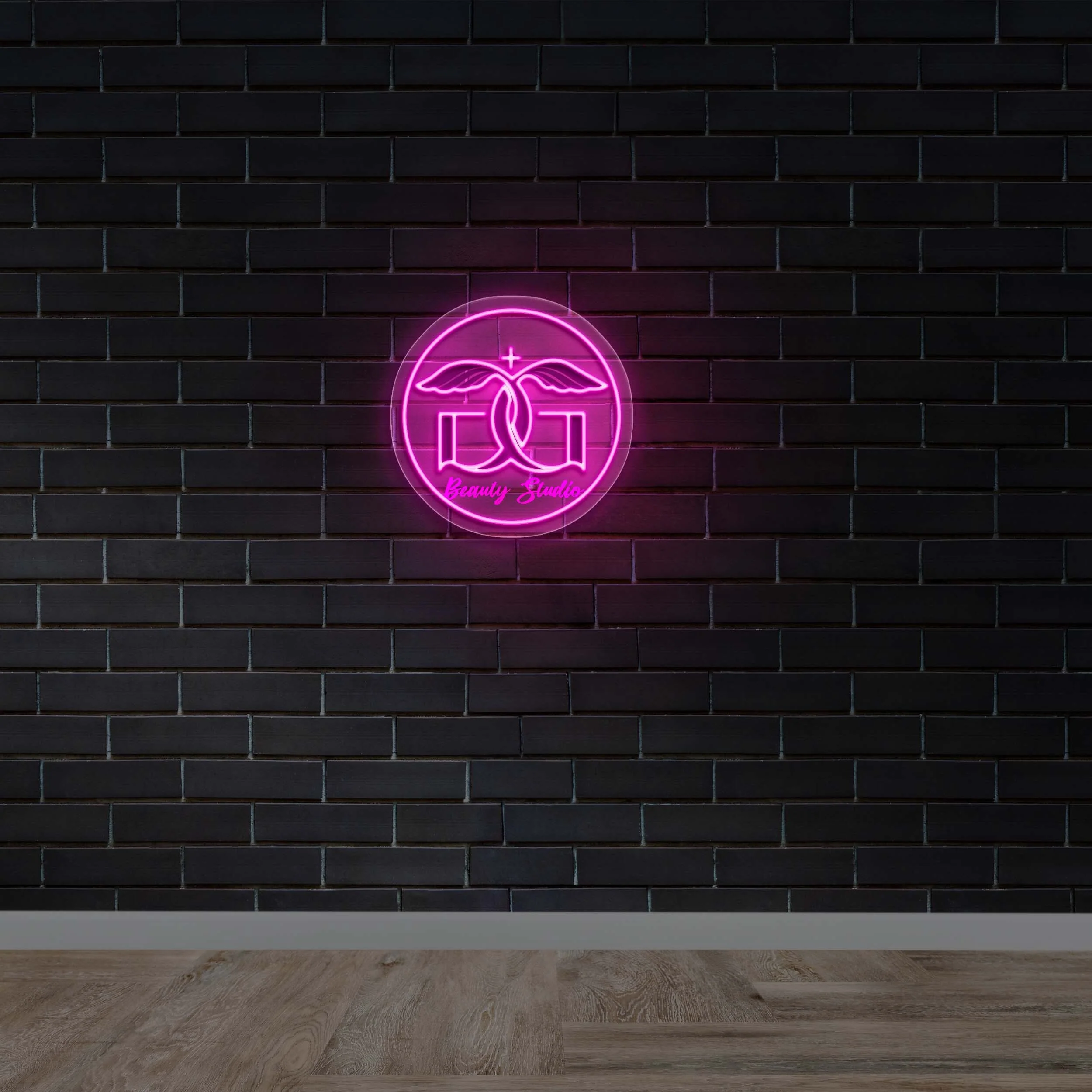 GG Beauty Studio (Vaglast font) - Premium Neon Artwork - Image 2