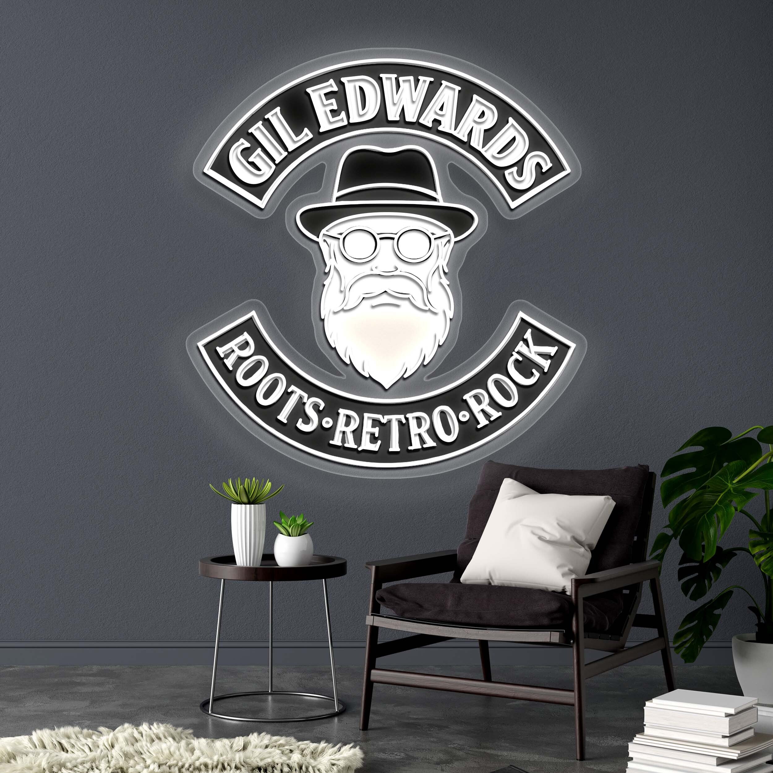 GIL EDWARDS ROOTS•RETRO•ROCK - Premium Neon Artwork