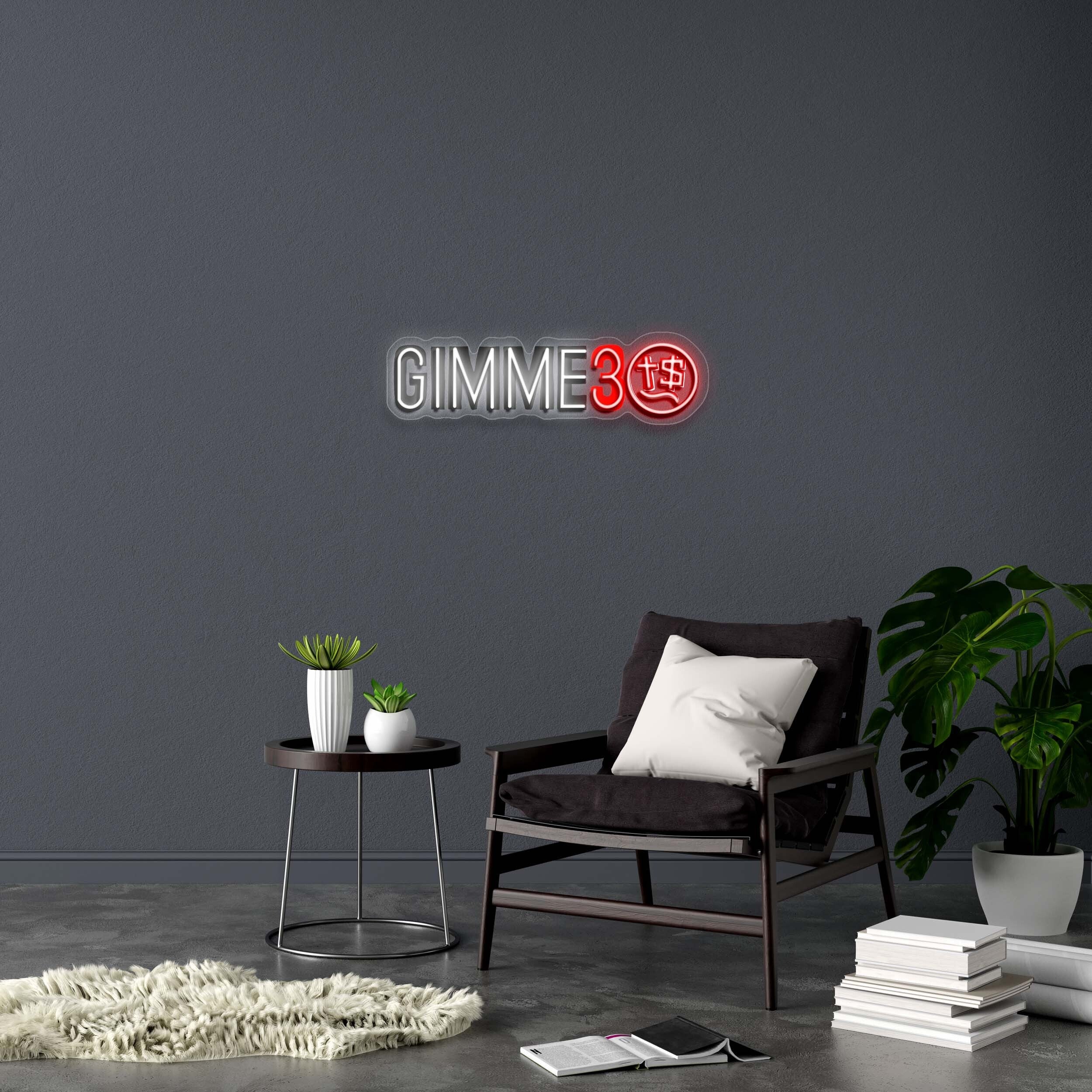 GIMME3 - Premium Neon Artwork