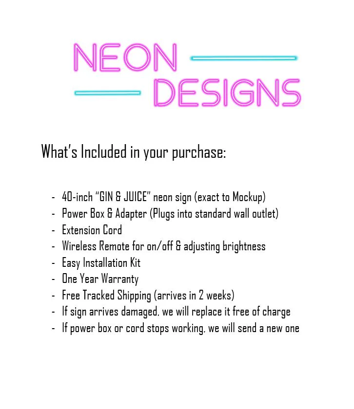 GIN & JUICE - Premium Neon Artwork - Image 2