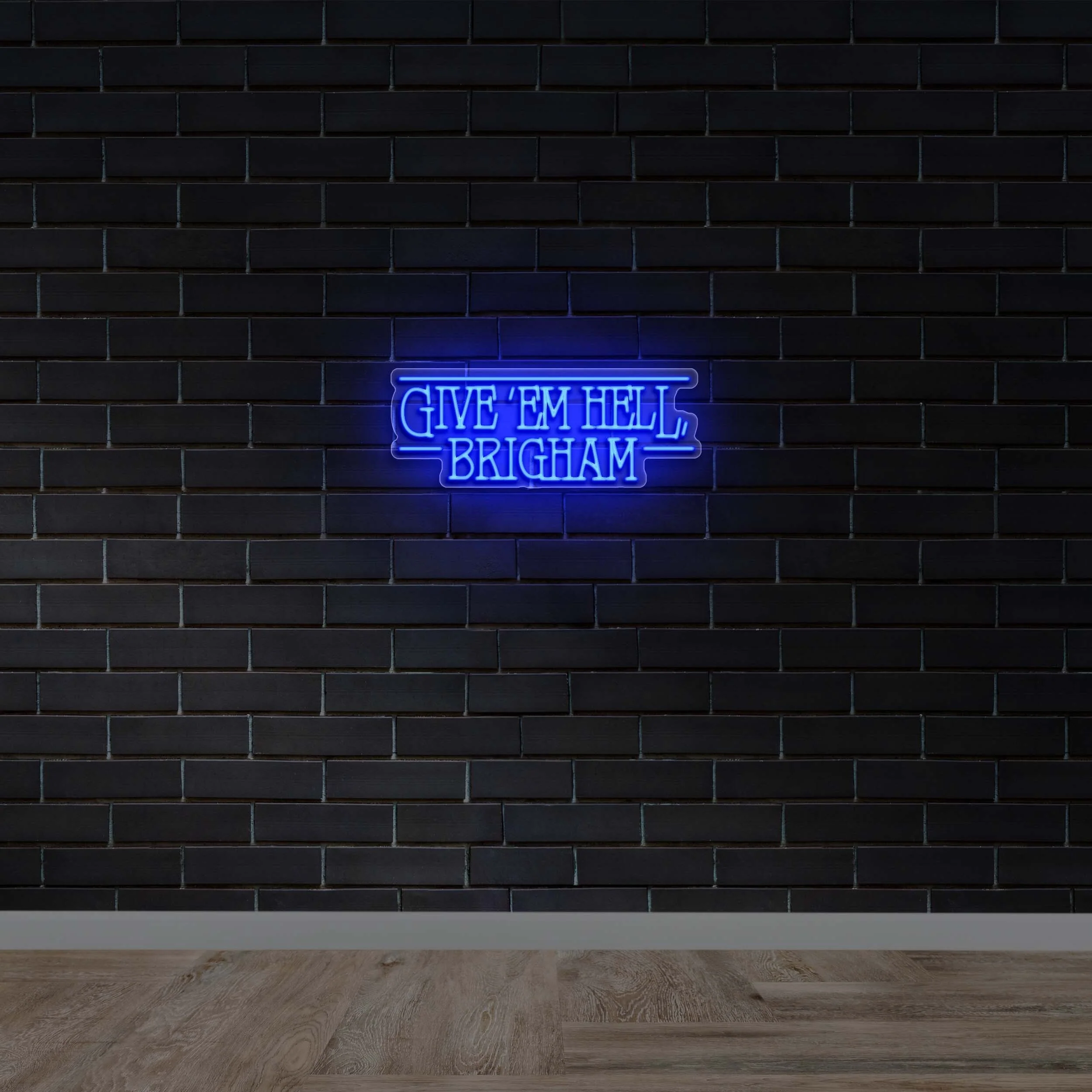Give 'Em Hell Brigham - Premium Neon Artwork