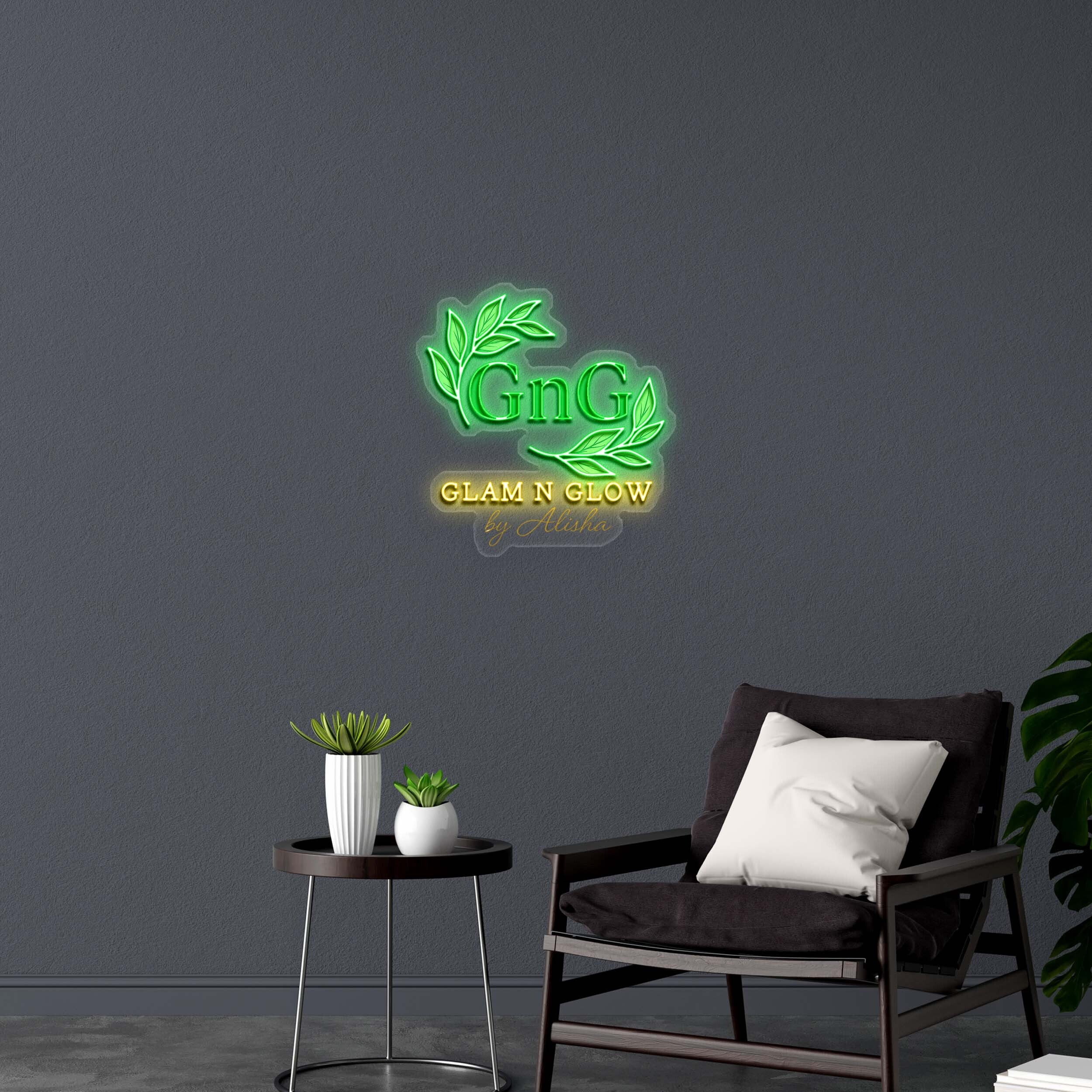 GLAM N GLOW by Alisha - Premium Neon Artwork