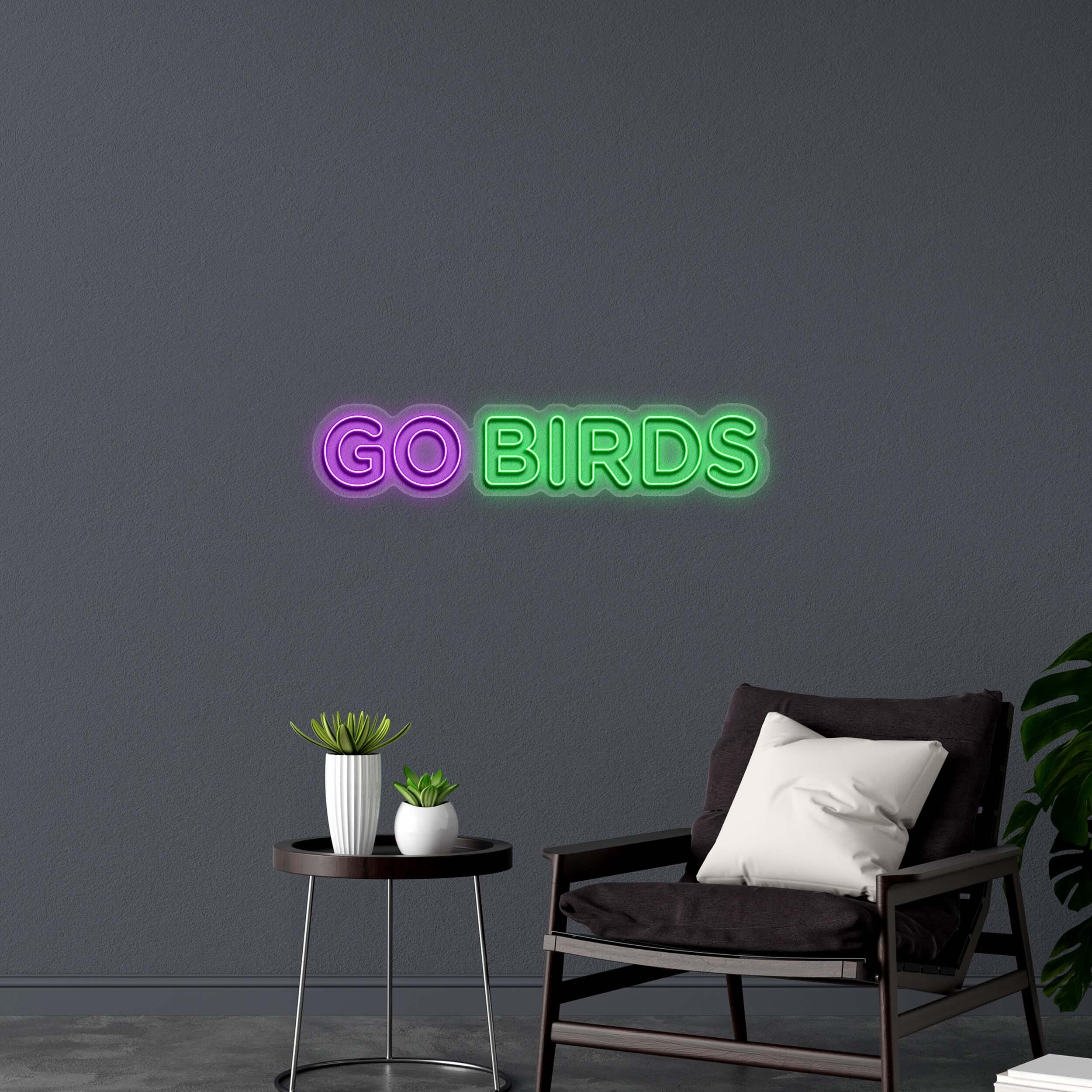 GO BIRDS - Premium Neon Artwork