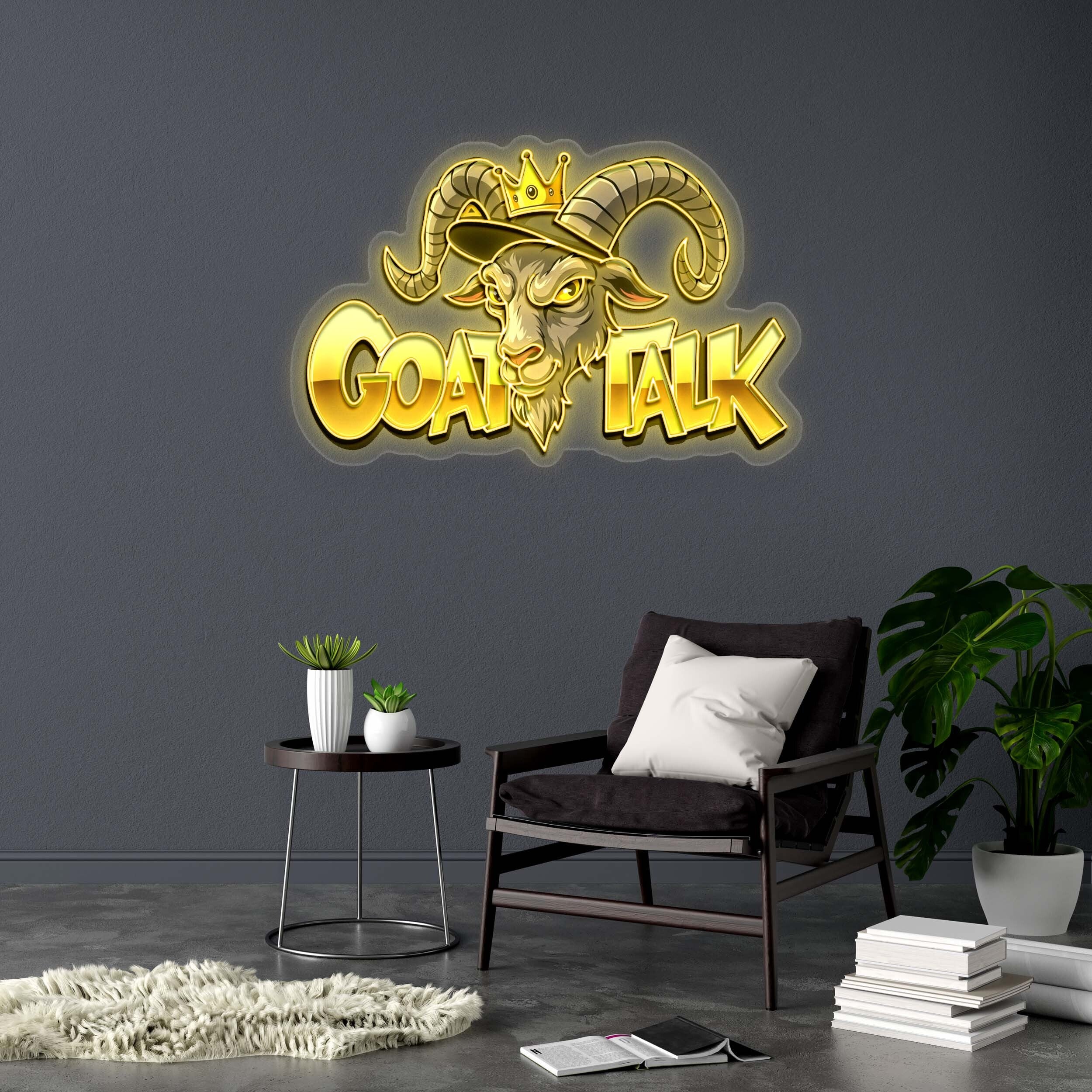 GOAT TALK - Premium Neon Artwork