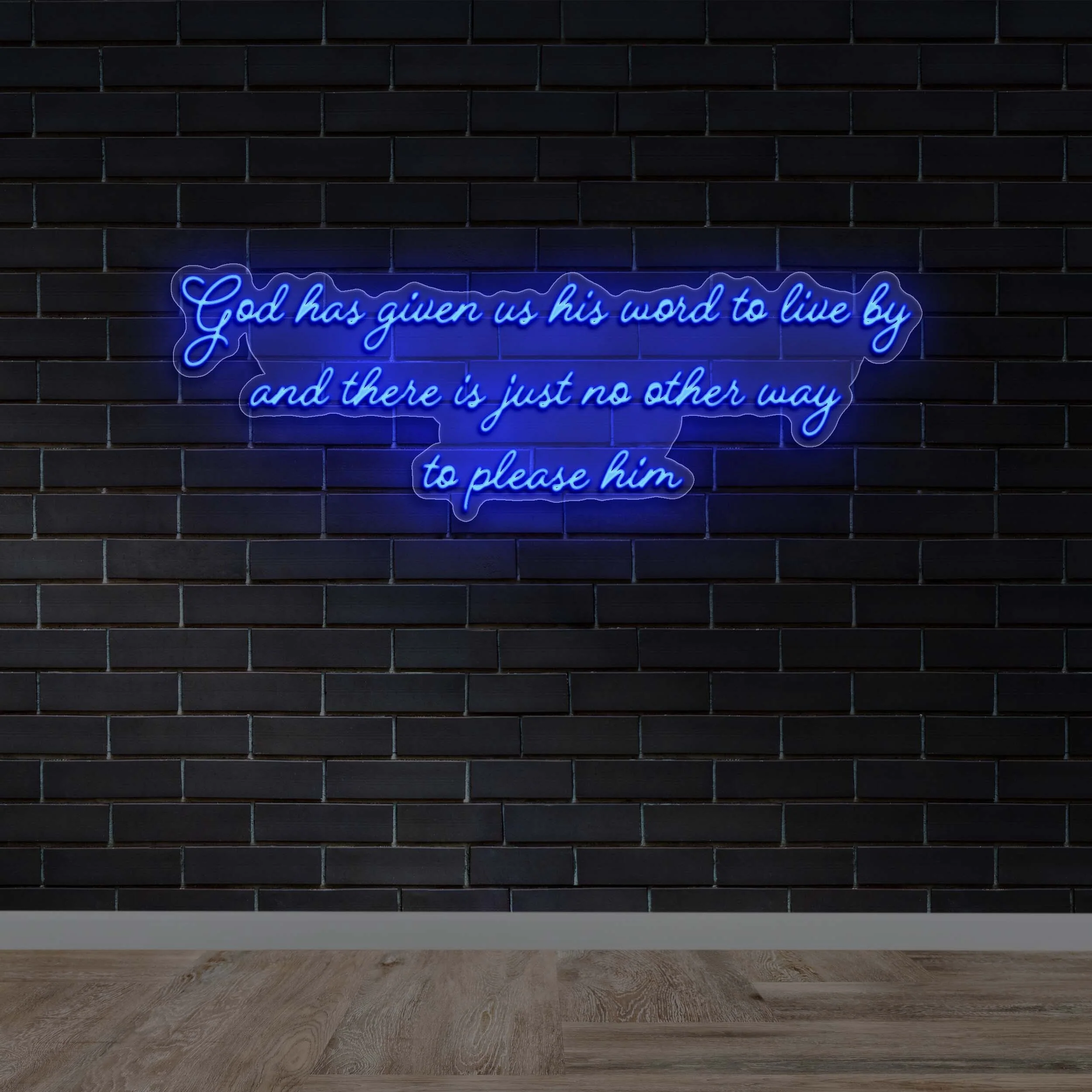 God has given us his word to live - Premium Neon Artwork