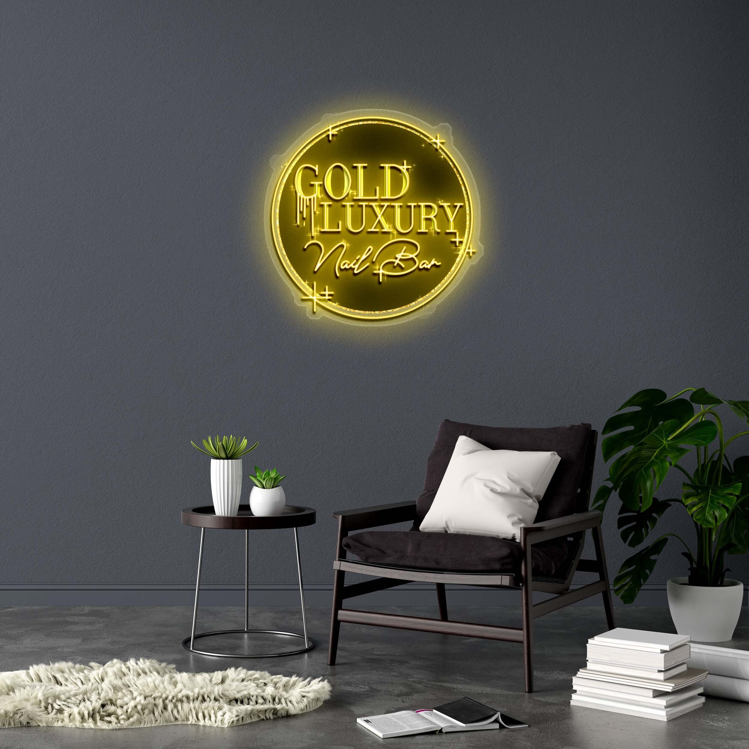 GOLD LUXURY Nail Bar - Premium Neon Artwork