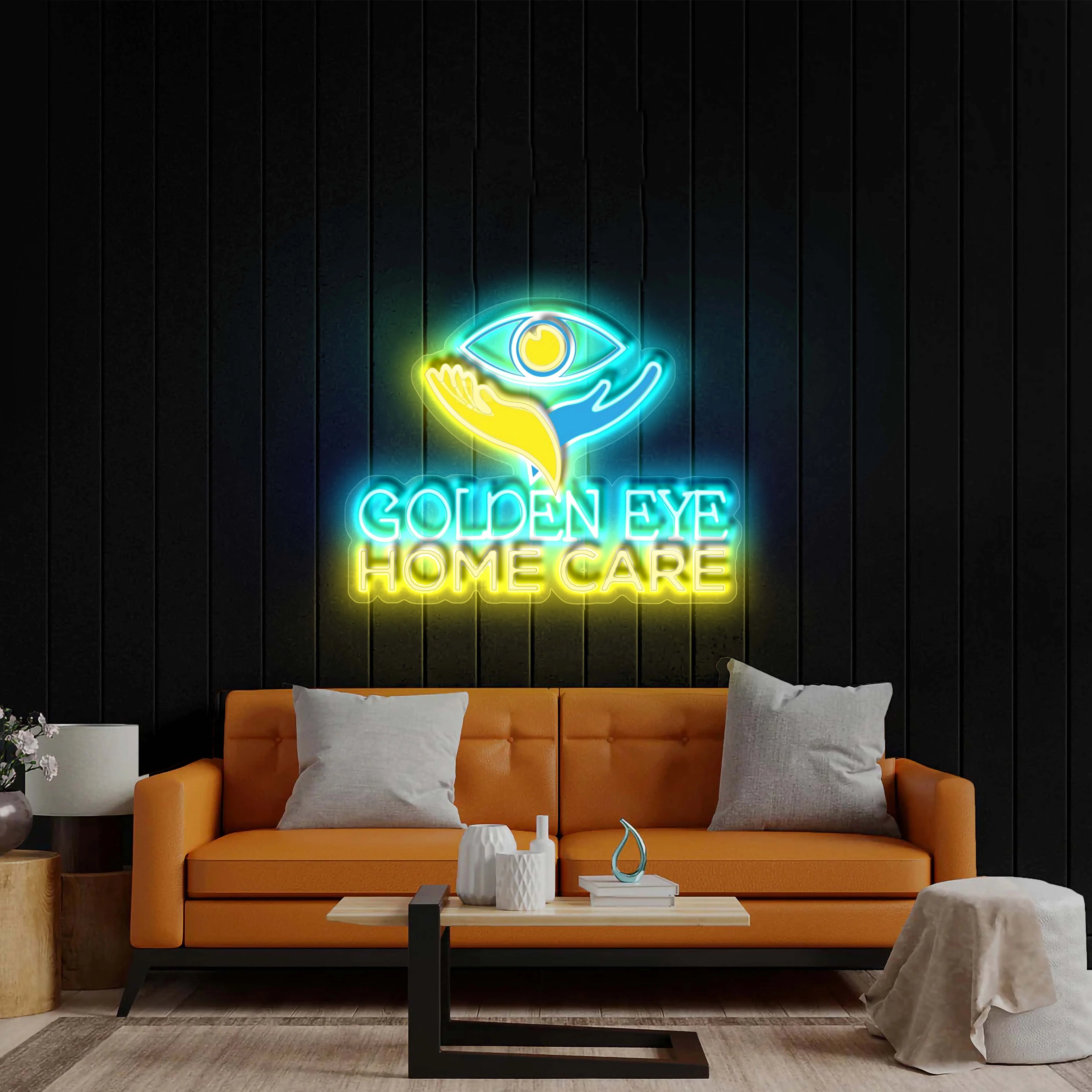 GOLDEN EYE HOME CARE - Premium Neon Artwork