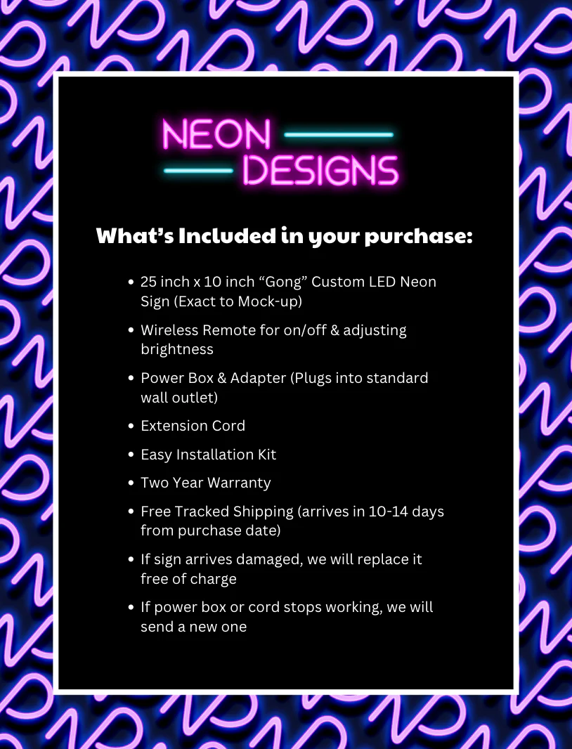 Gong - Premium Neon Artwork - Image 2