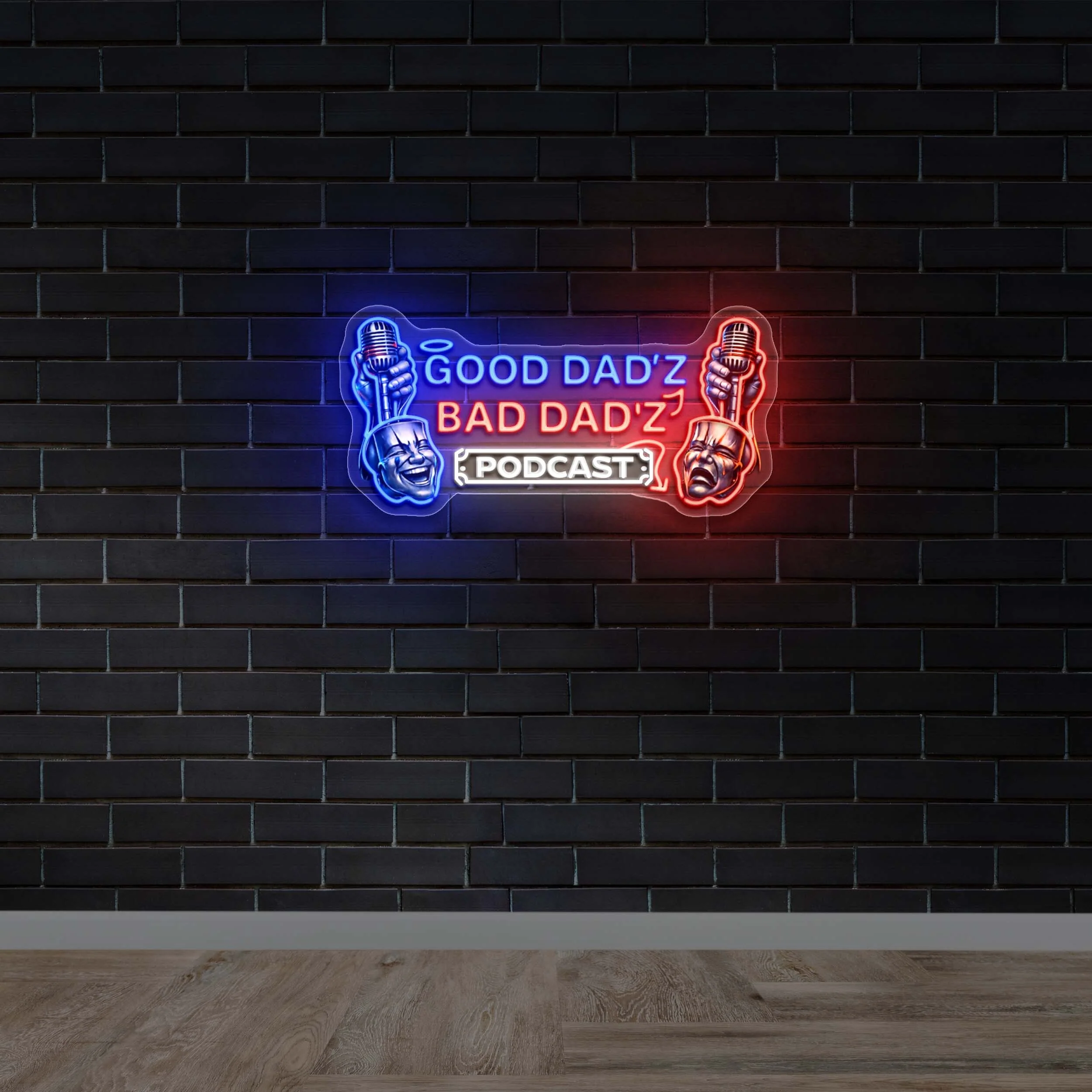 GOOD DAD'Z BAD DAD'Z PODCAST - Premium Neon Artwork