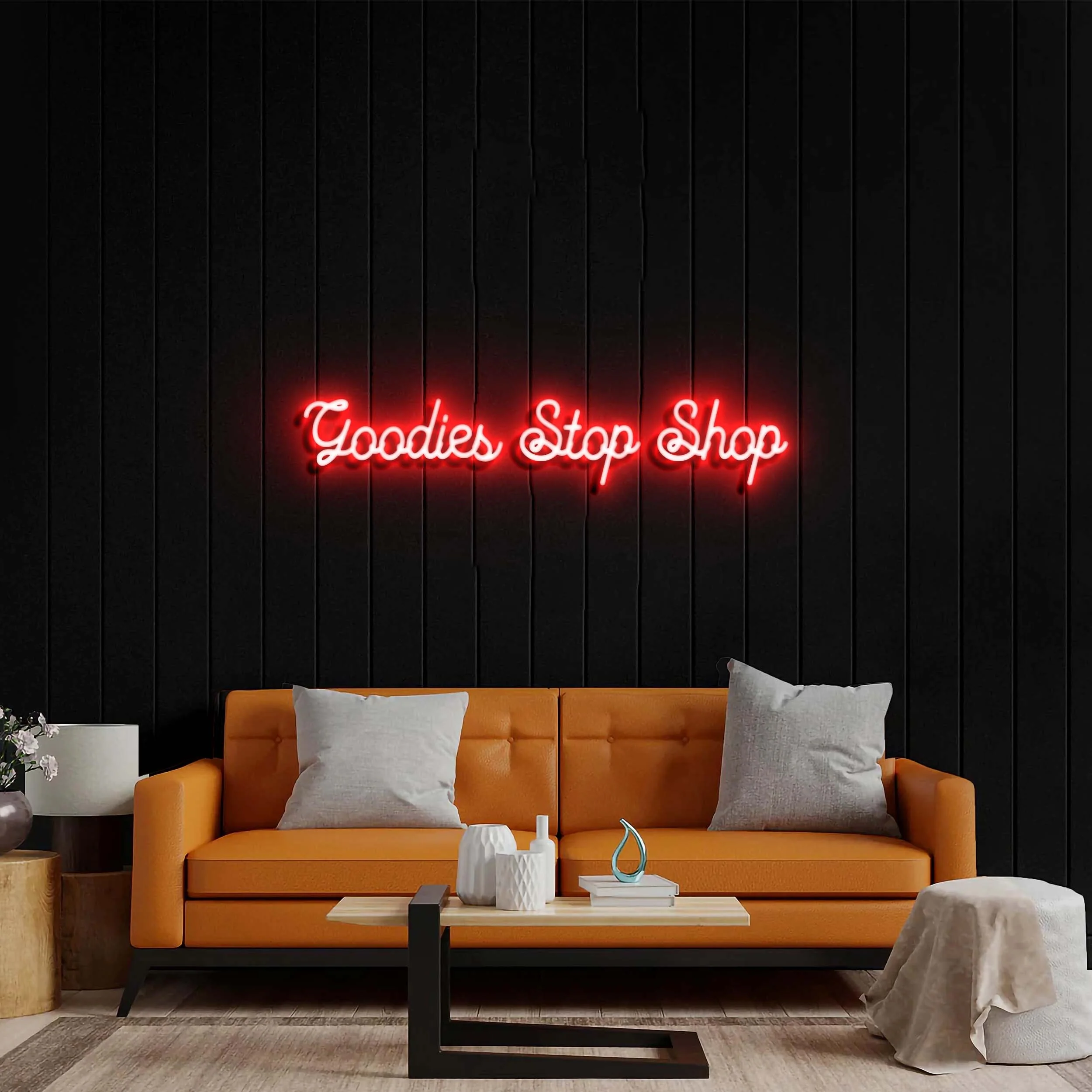 Goodies Stop Shop - Premium Neon Artwork