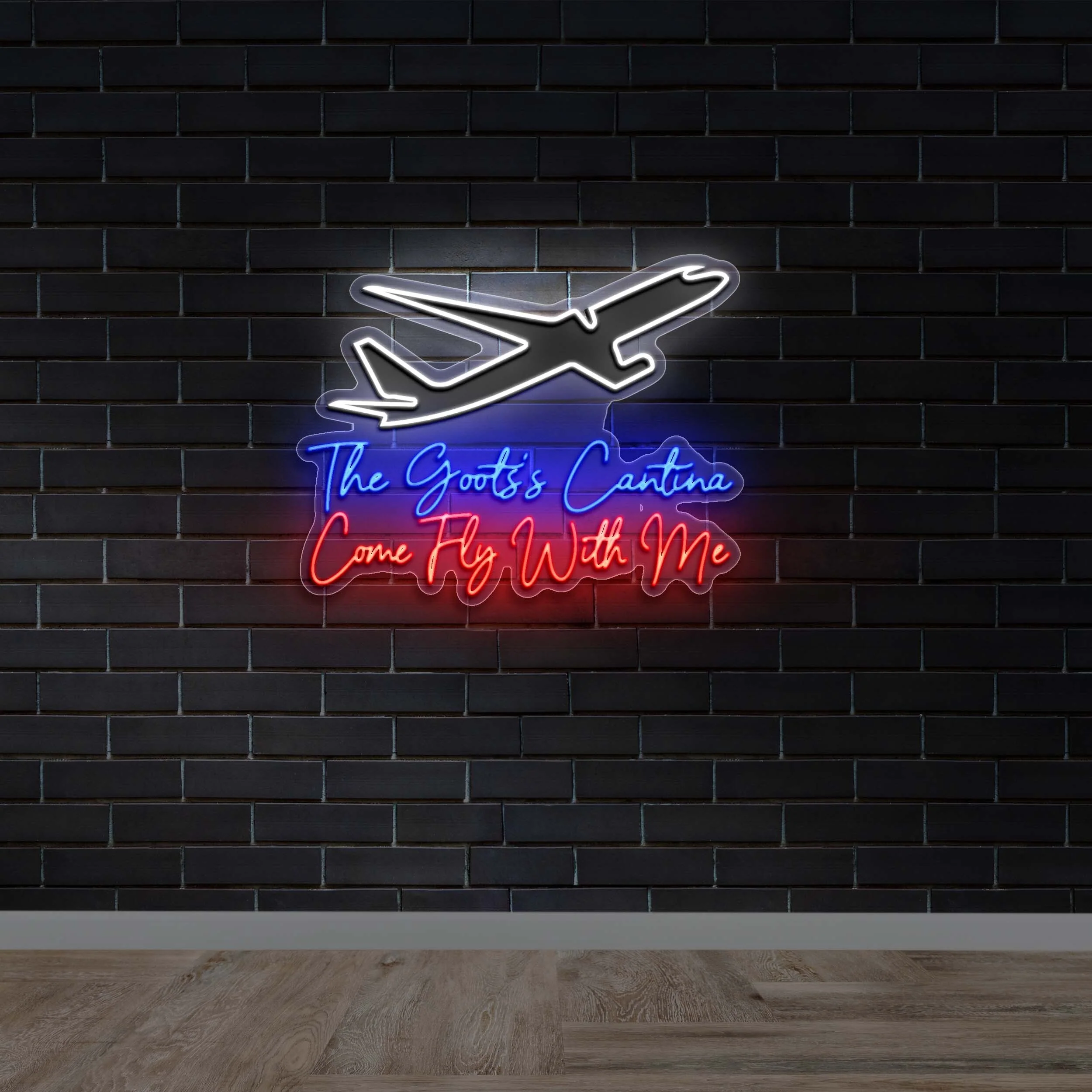 The Goot’s Cantina Come Fly With Me - Premium Neon Artwork