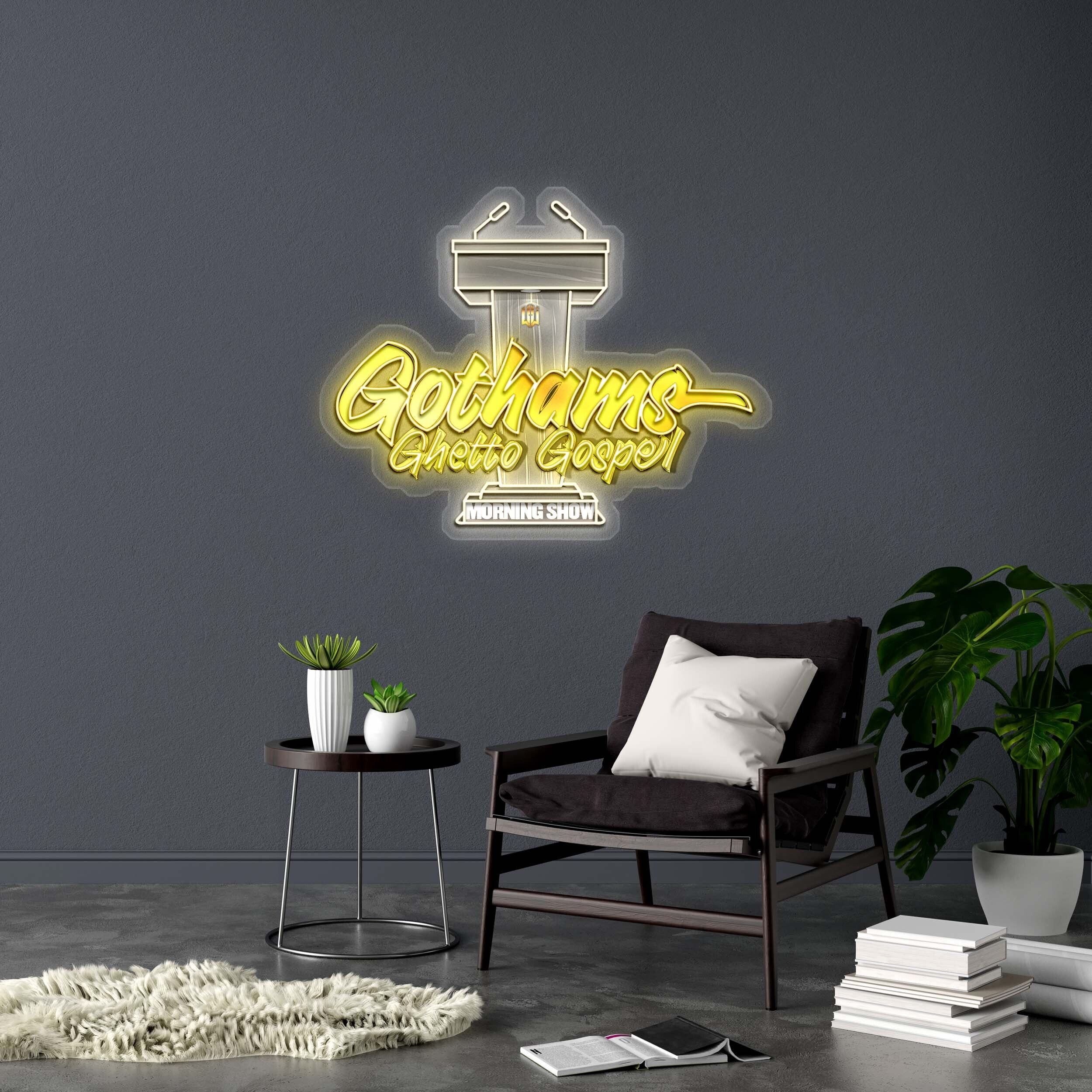 Gothams Ghetto Gospel - Premium Neon Artwork