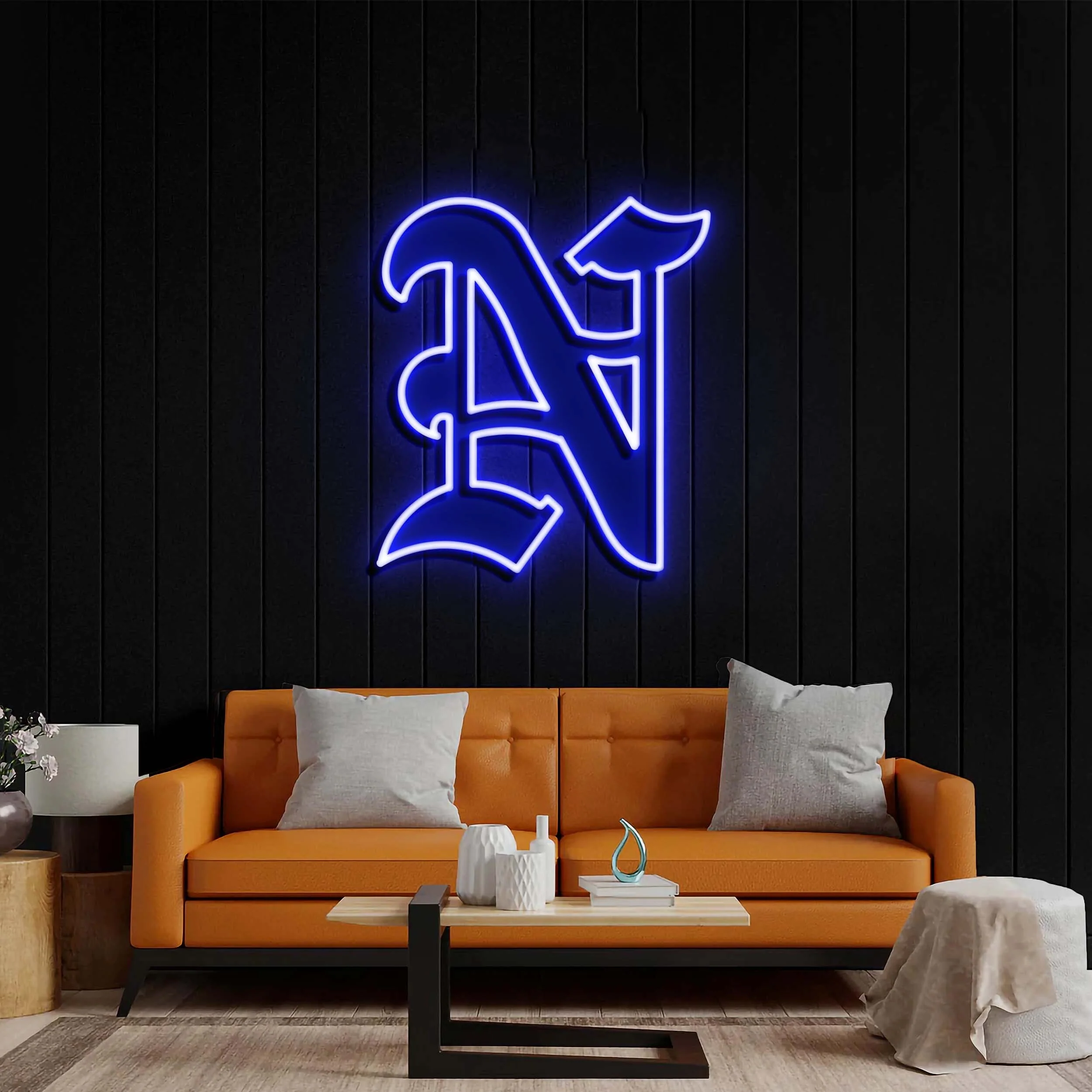 Gothic "N" - Premium Neon Artwork