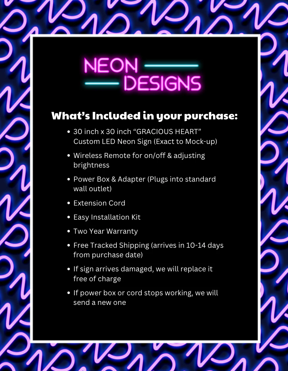 GRACIOUS HEART - Premium Neon Artwork - Image 2