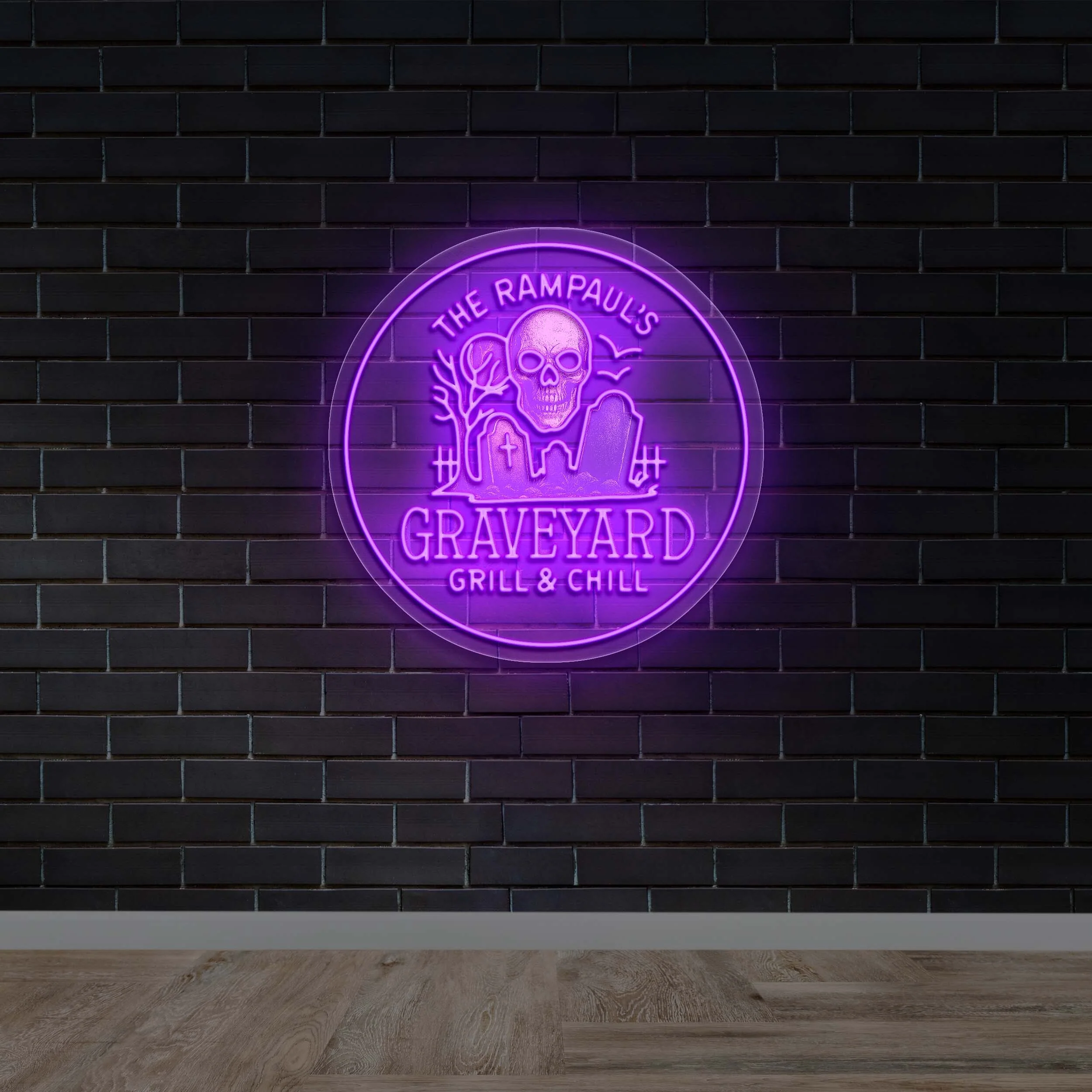 Graveyard Grill & Chill - Premium Neon Artwork