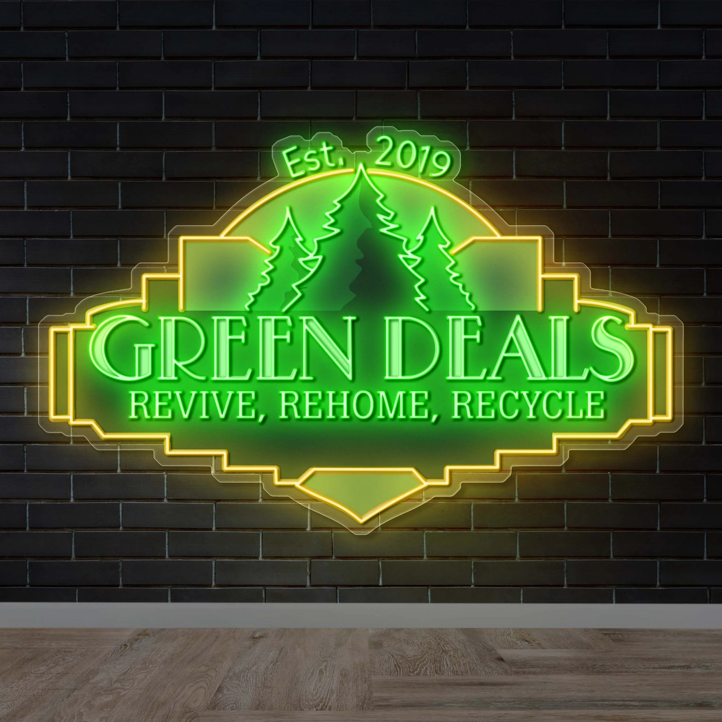 GREEN DEALS  - Premium Neon Artwork