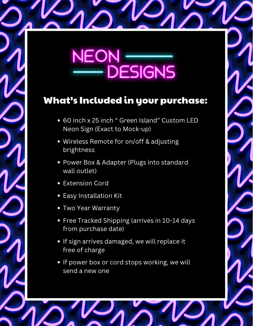 Green Island - Premium Neon Artwork - Image 3