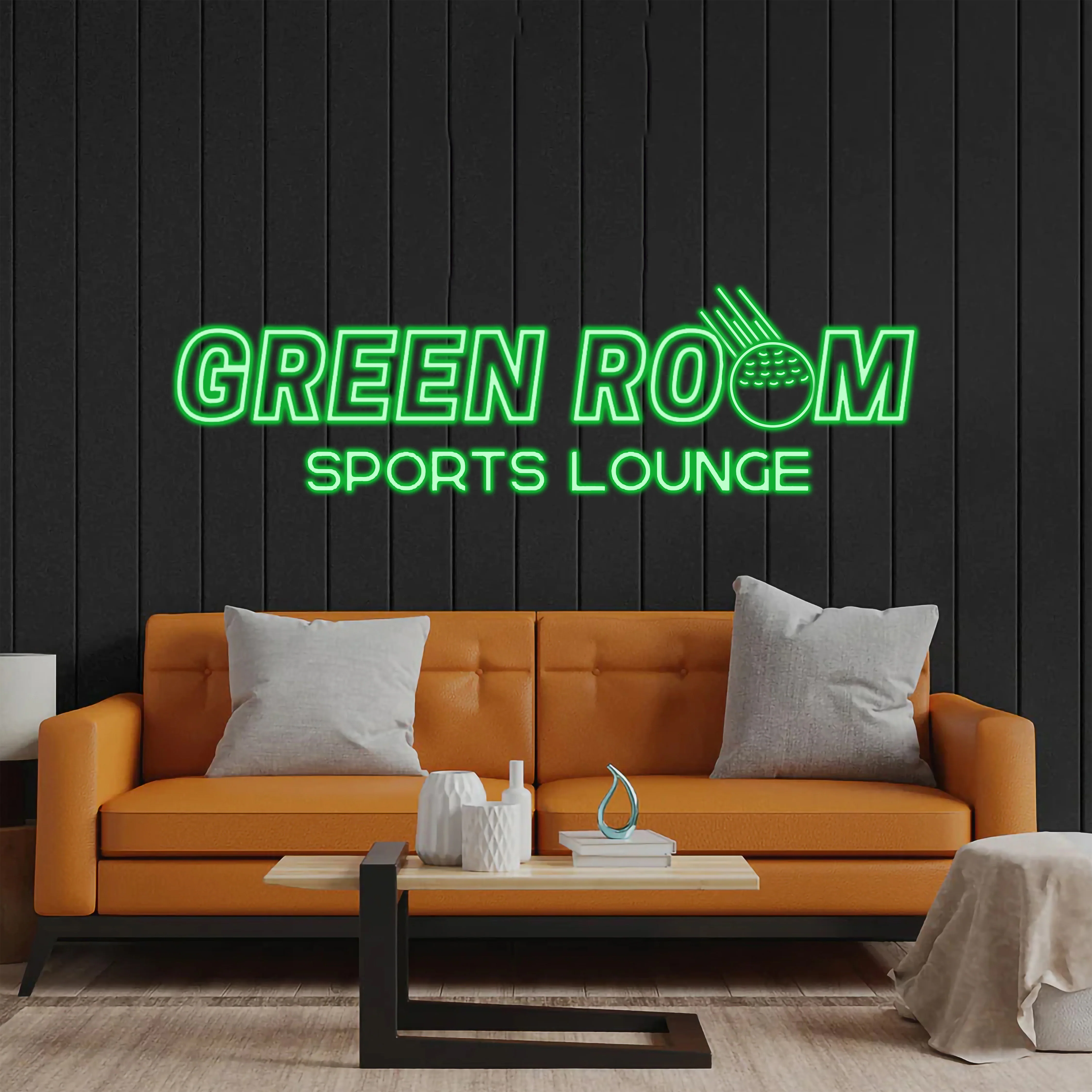 Green Room Sports Lounge - Premium Neon Artwork