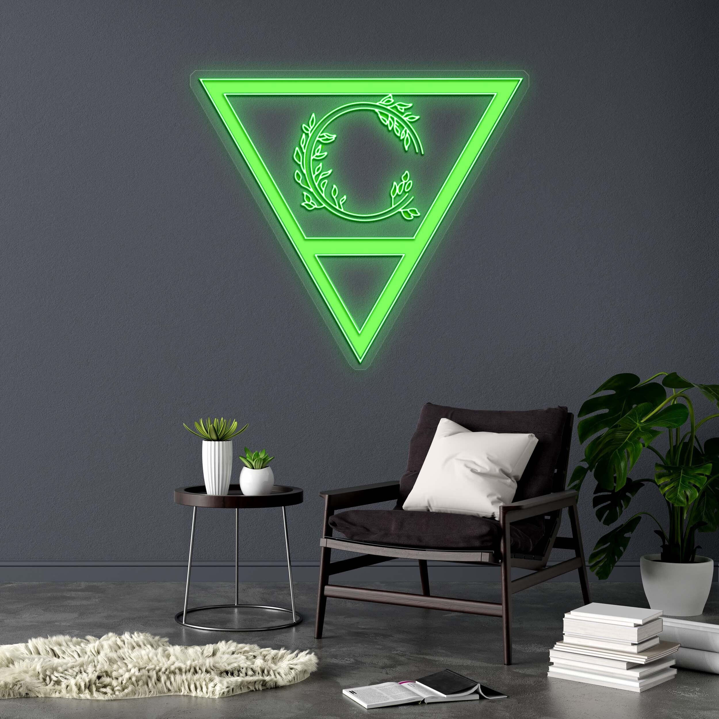 Green Triangle - Premium Neon Artwork