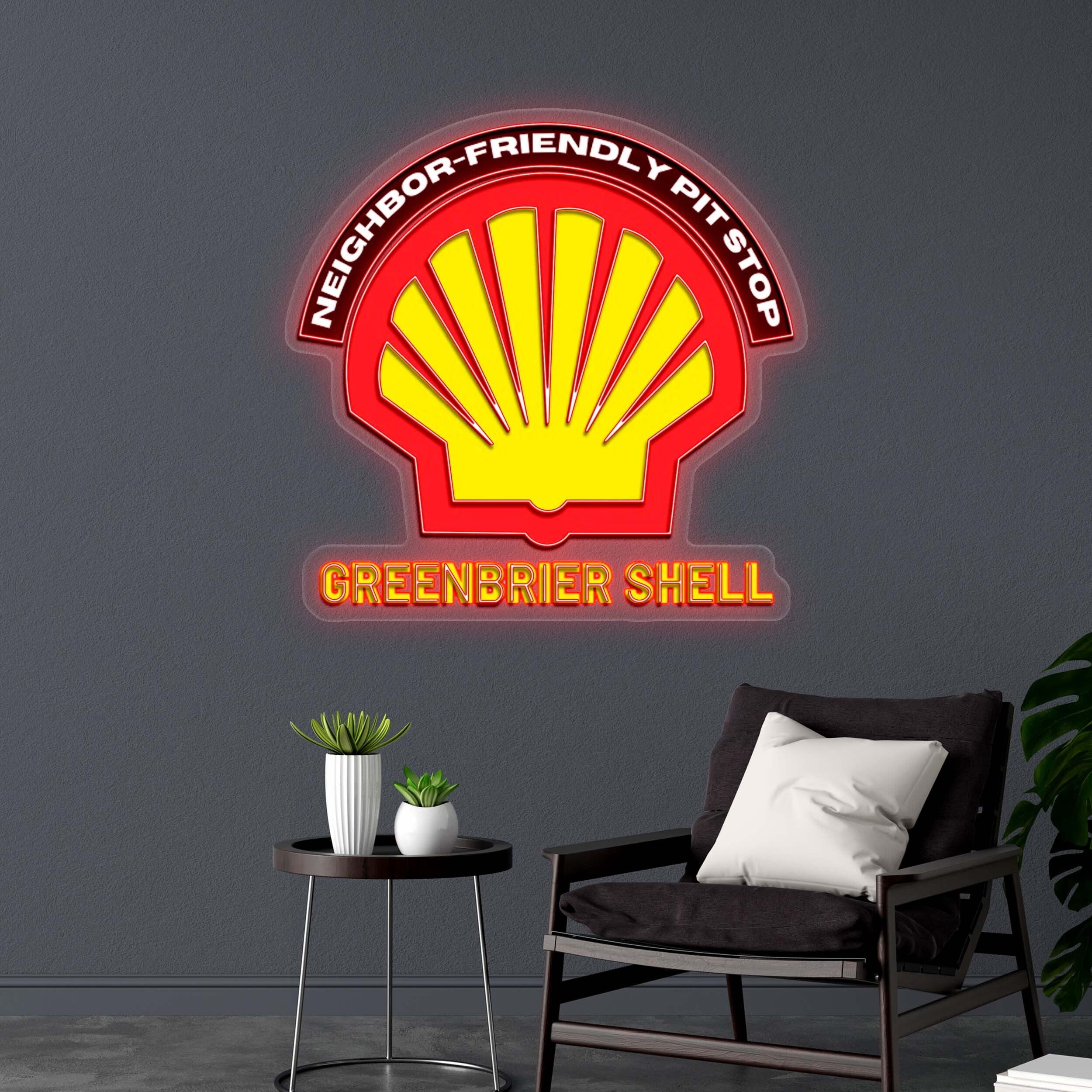 GREENBIER SHELL - Premium Neon Artwork