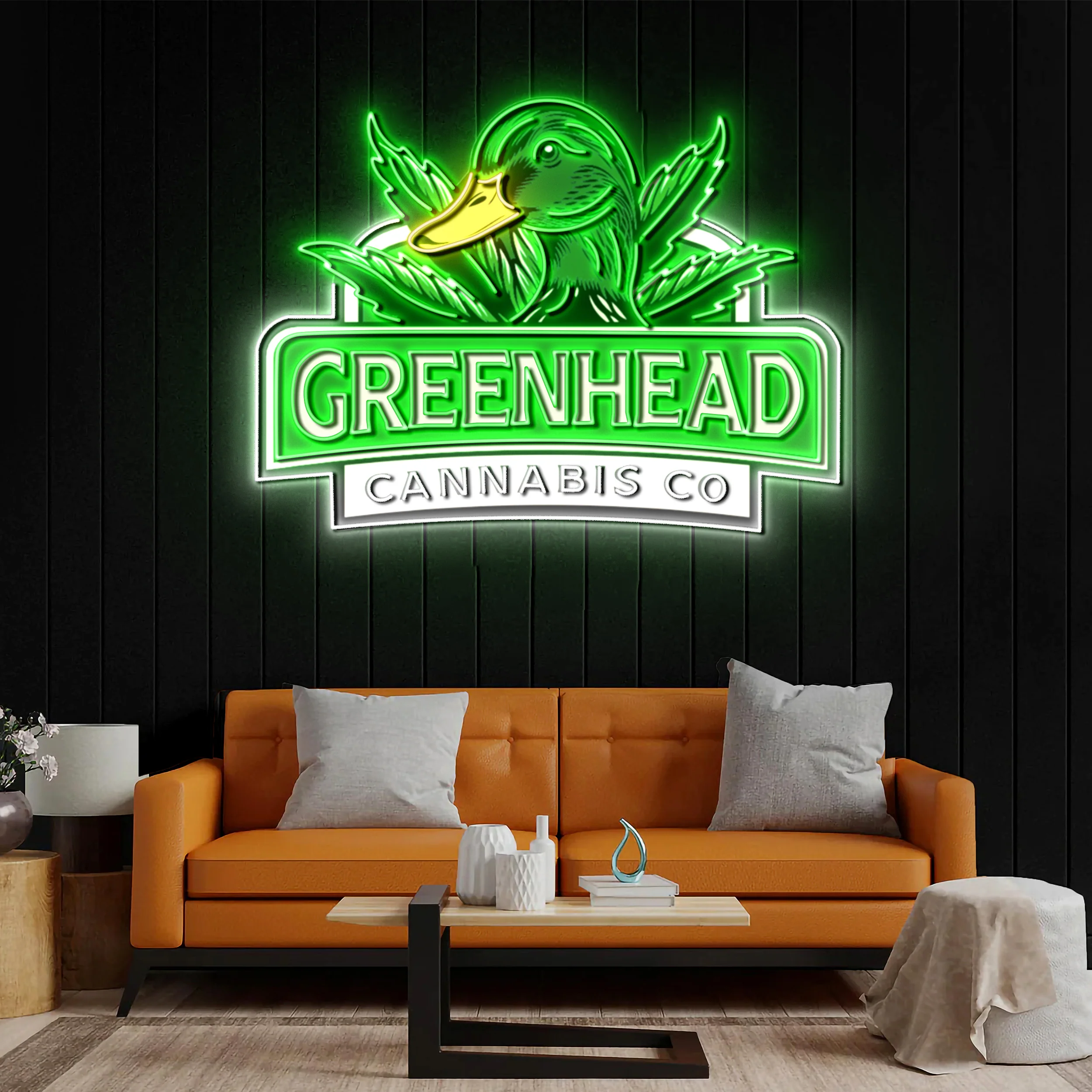 GREENHEAD - Premium Neon Artwork