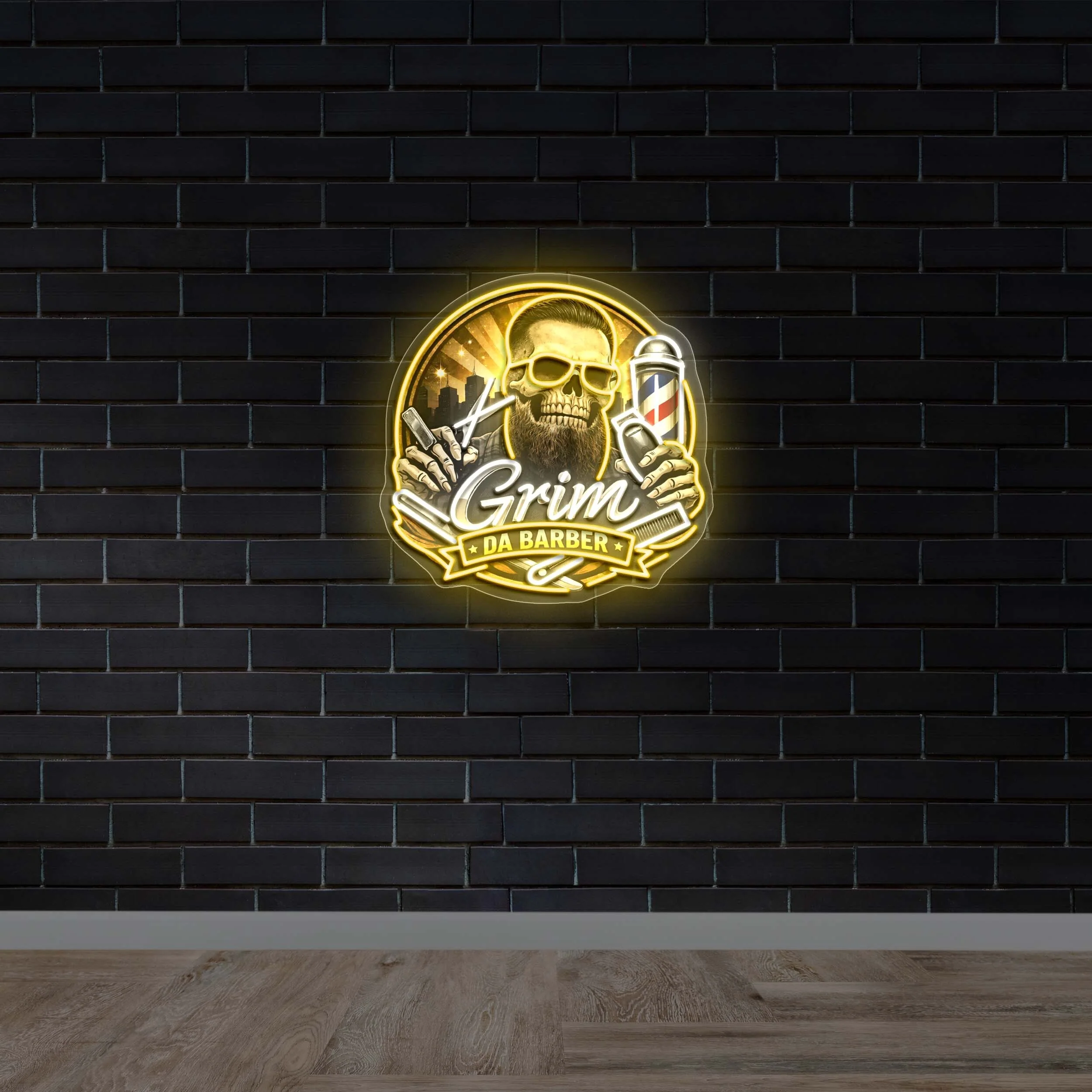 GRIM DA BARBER - Premium Neon Artwork