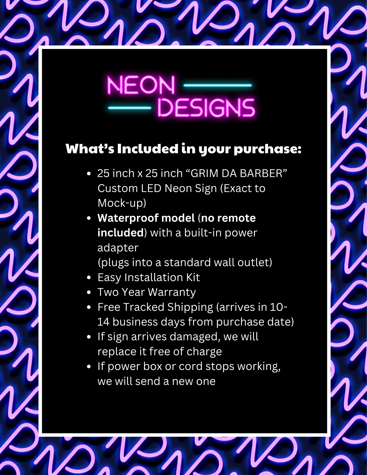GRIM DA BARBER - Premium Neon Artwork - Image 2