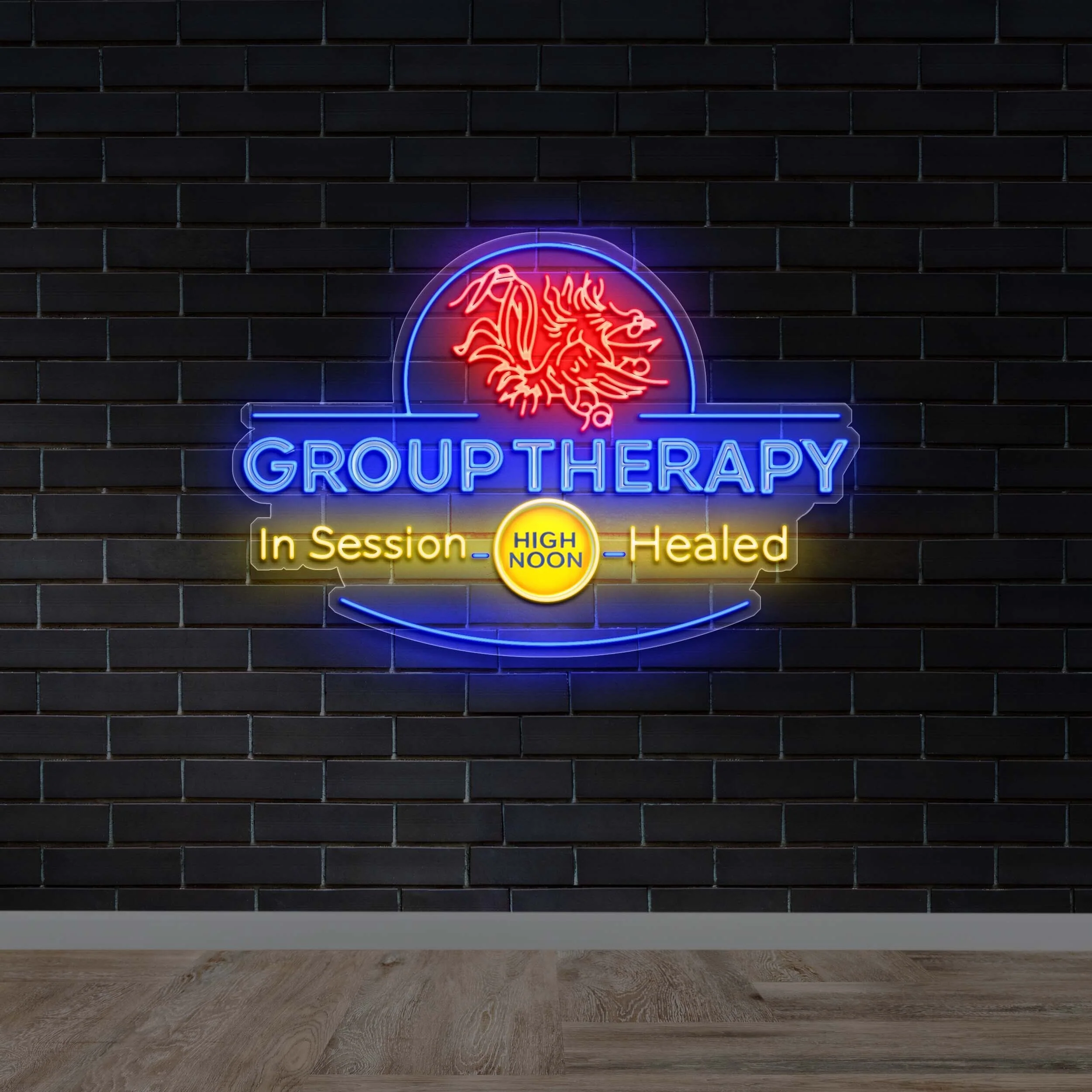 Group Therapy Horizontal - Premium Neon Artwork