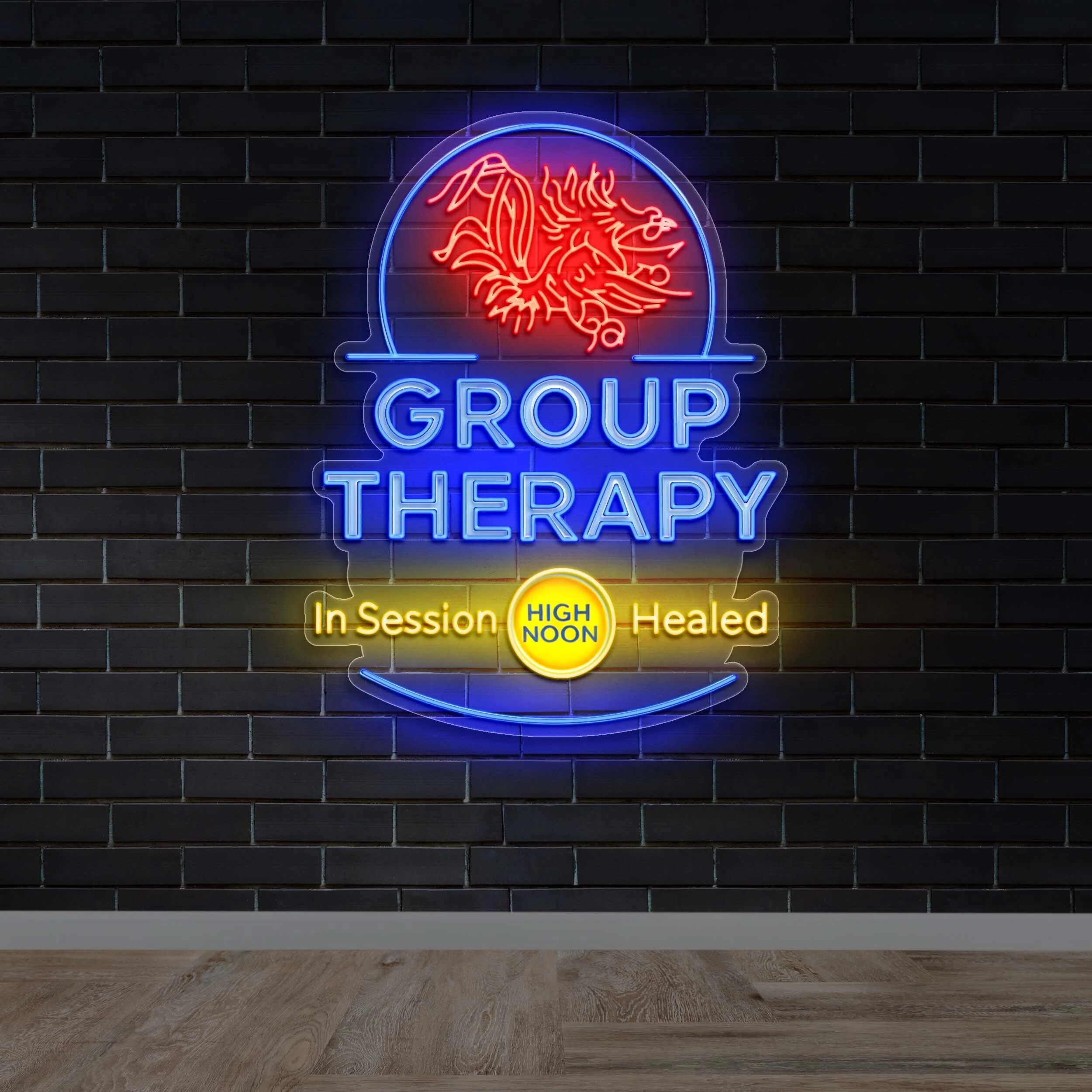Group Therapy Vertical - Premium Neon Artwork