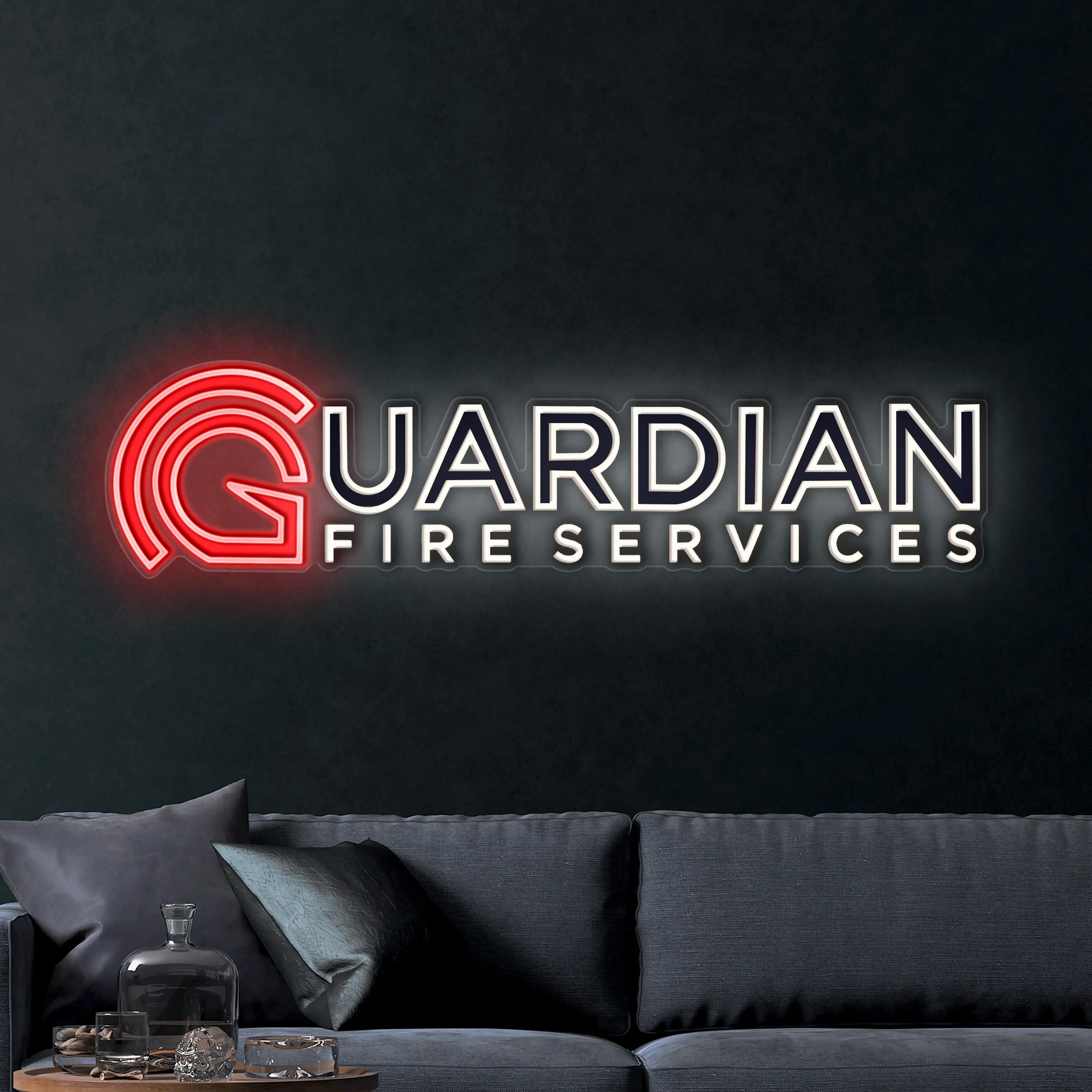 Guardian Fire Services – Premium Neon Artwork
