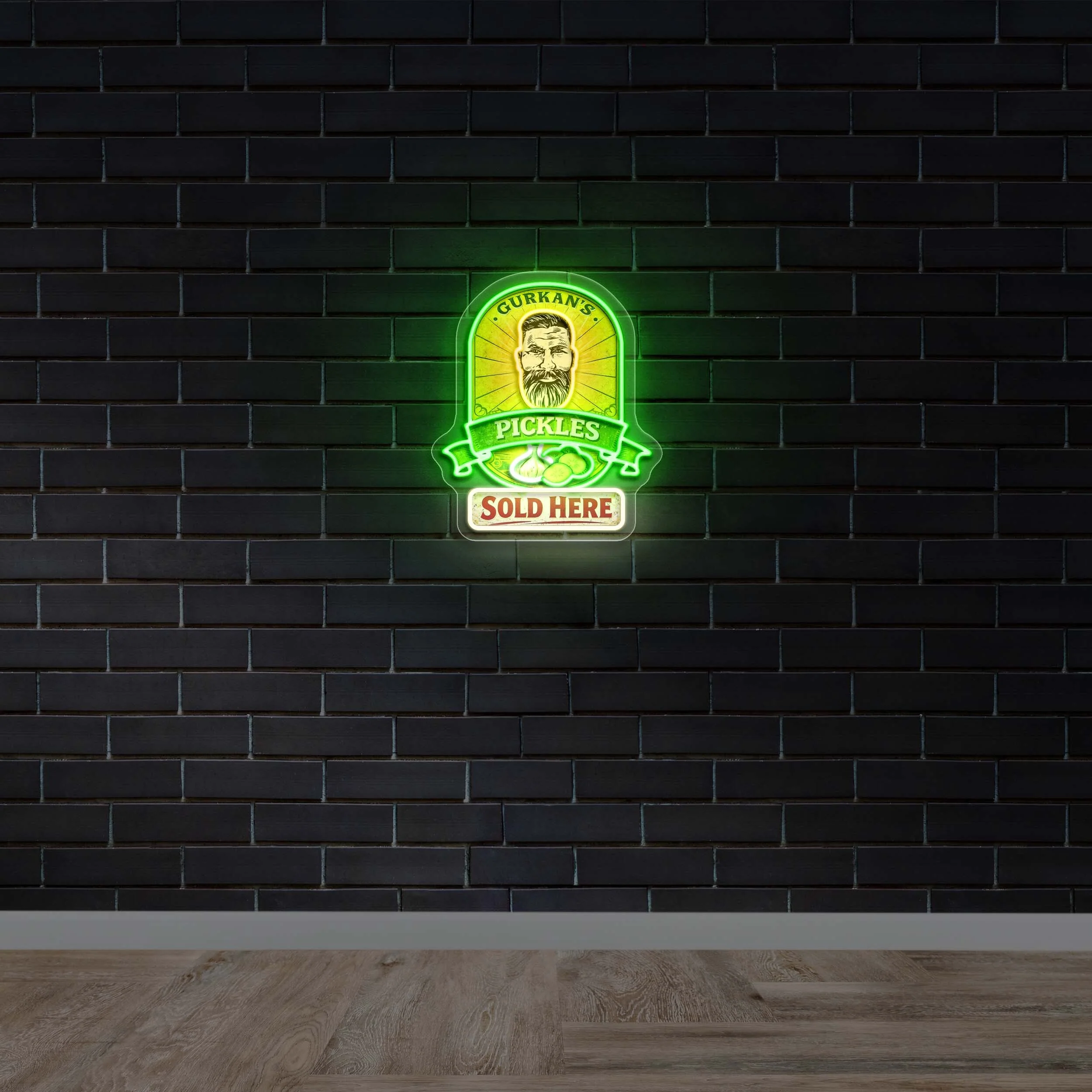 Gurkan's Pickles Sold Here - Premium Neon Artwork